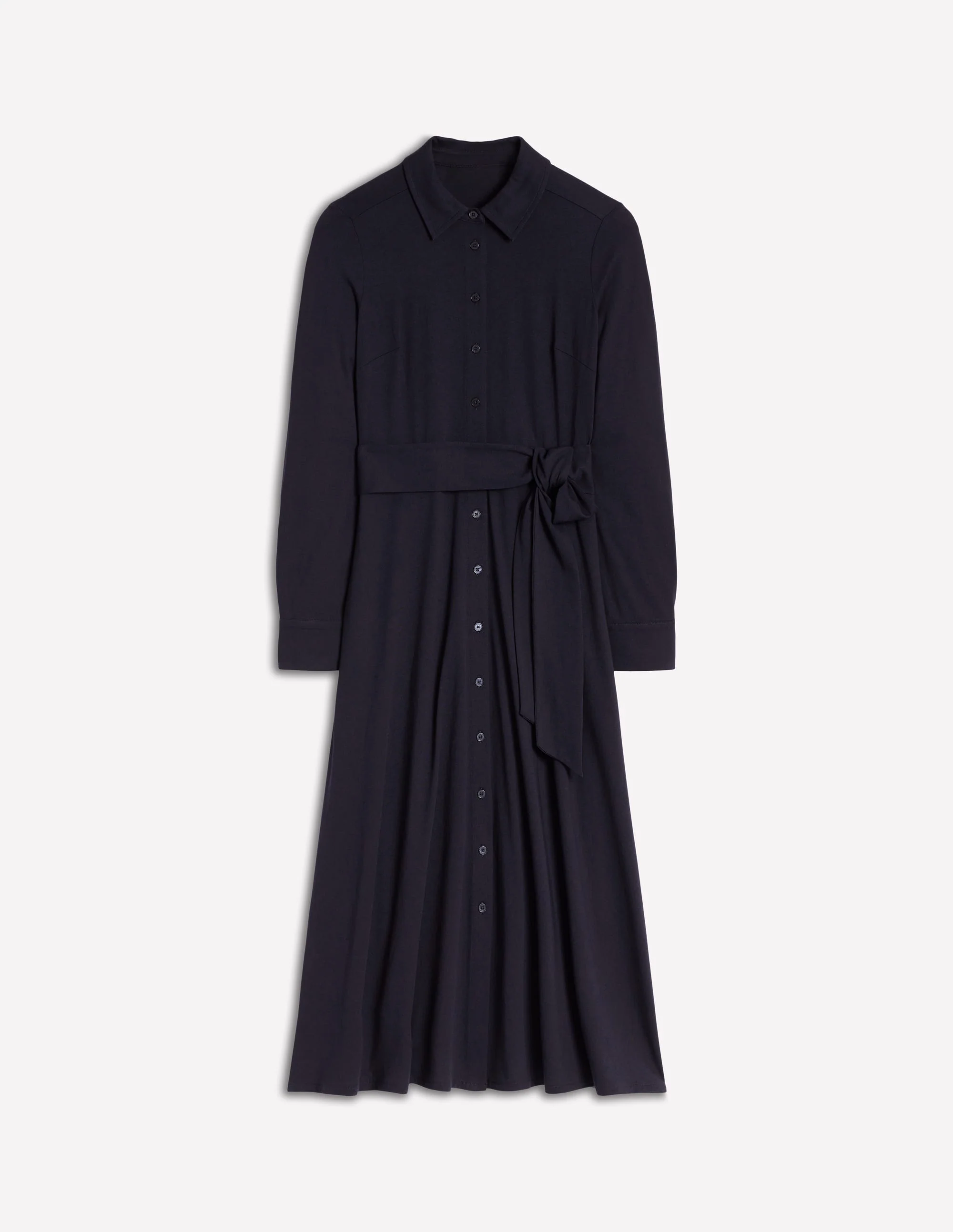 Marcia Jersey-Hemdblusenkleid-Marineblau - Image 6