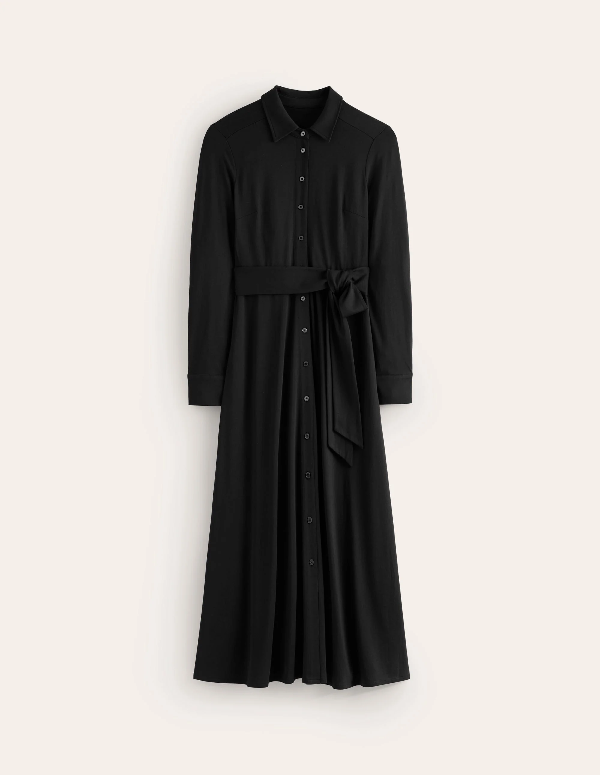 Marcia Jersey-Hemdblusenkleid-Schwarz - Image 7