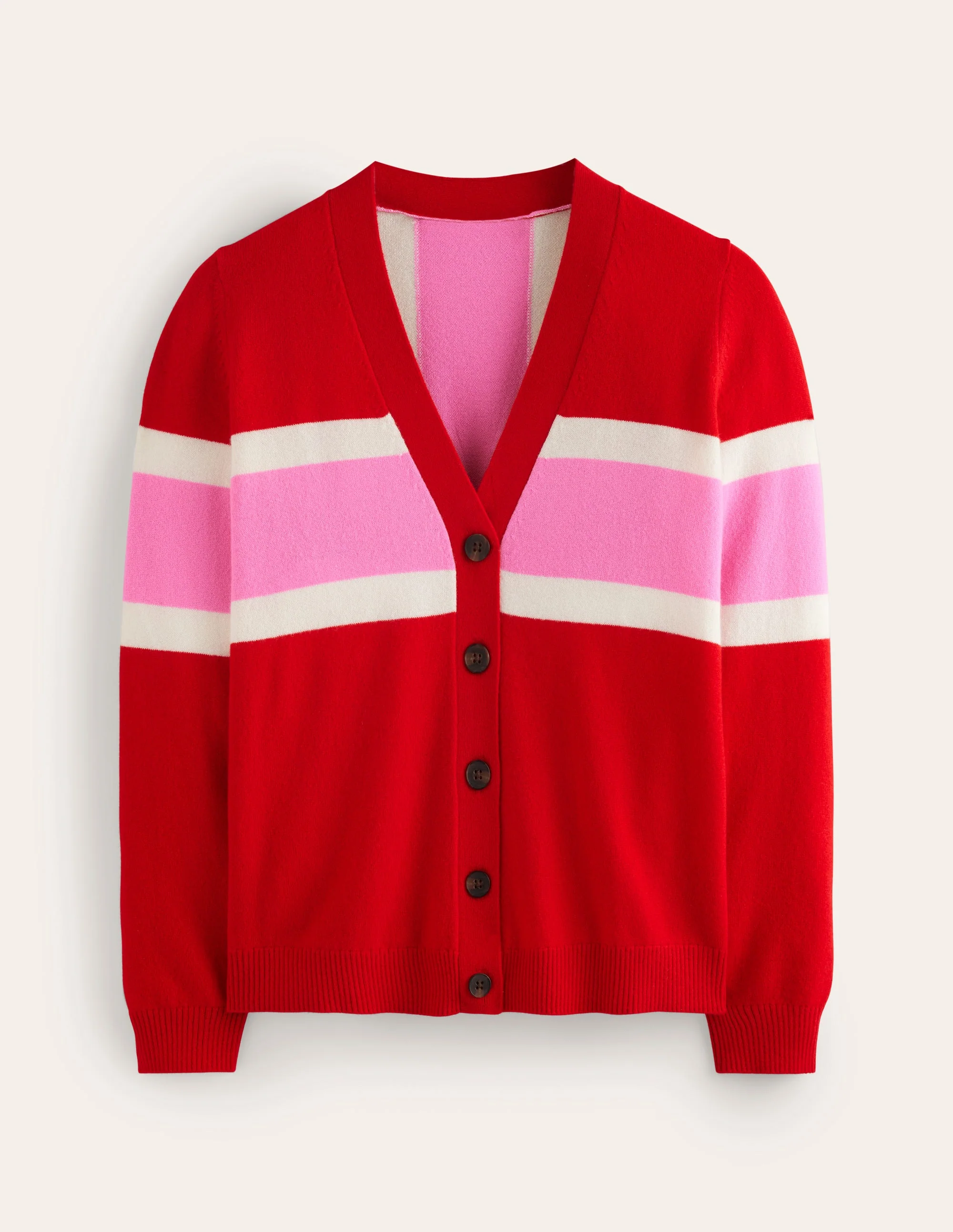 Marianne Strickjacke aus Kaschmir-Kirschblüte Rosa Union Jack - Image 7