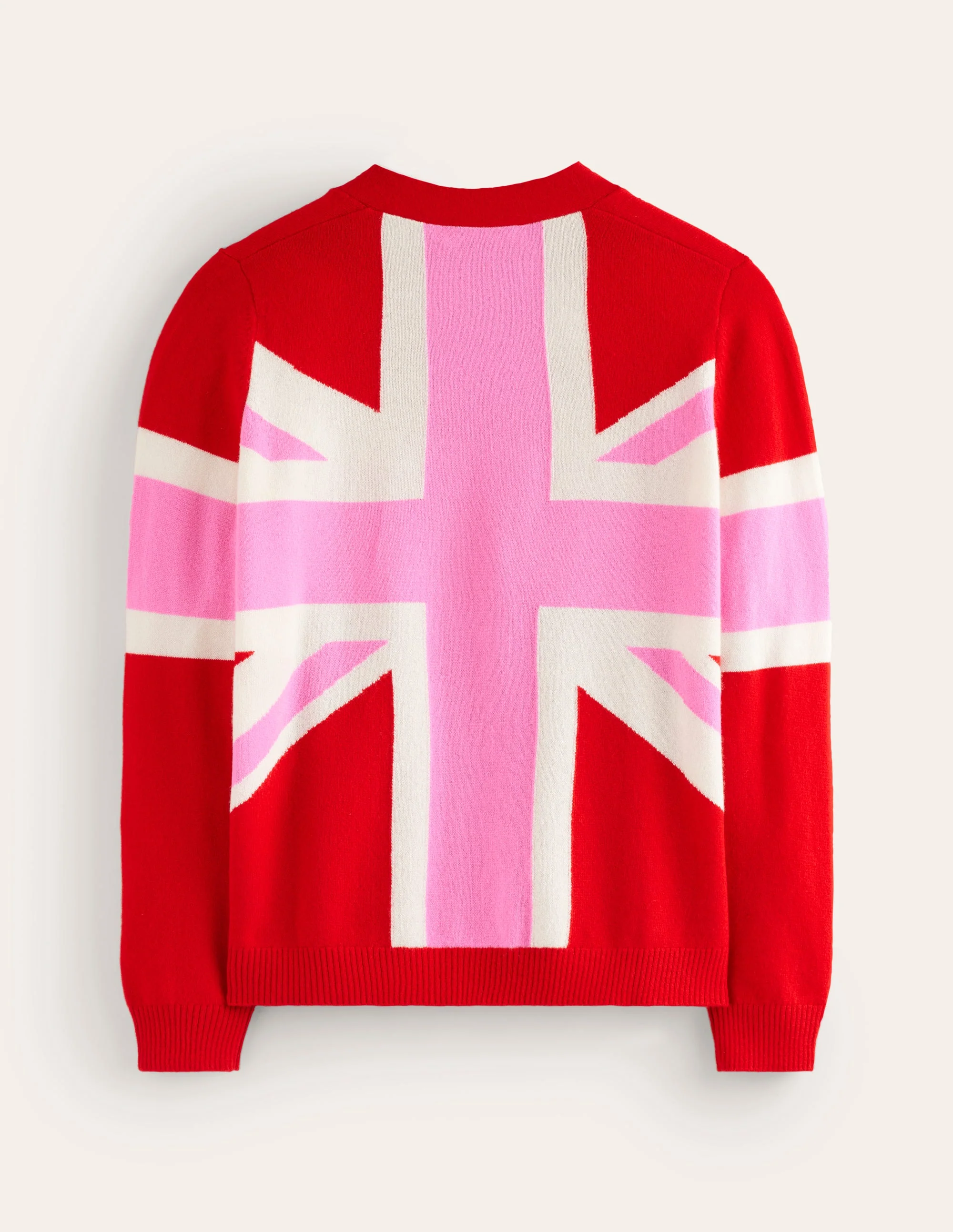 Marianne Strickjacke aus Kaschmir-Kirschblüte Rosa Union Jack - Image 9