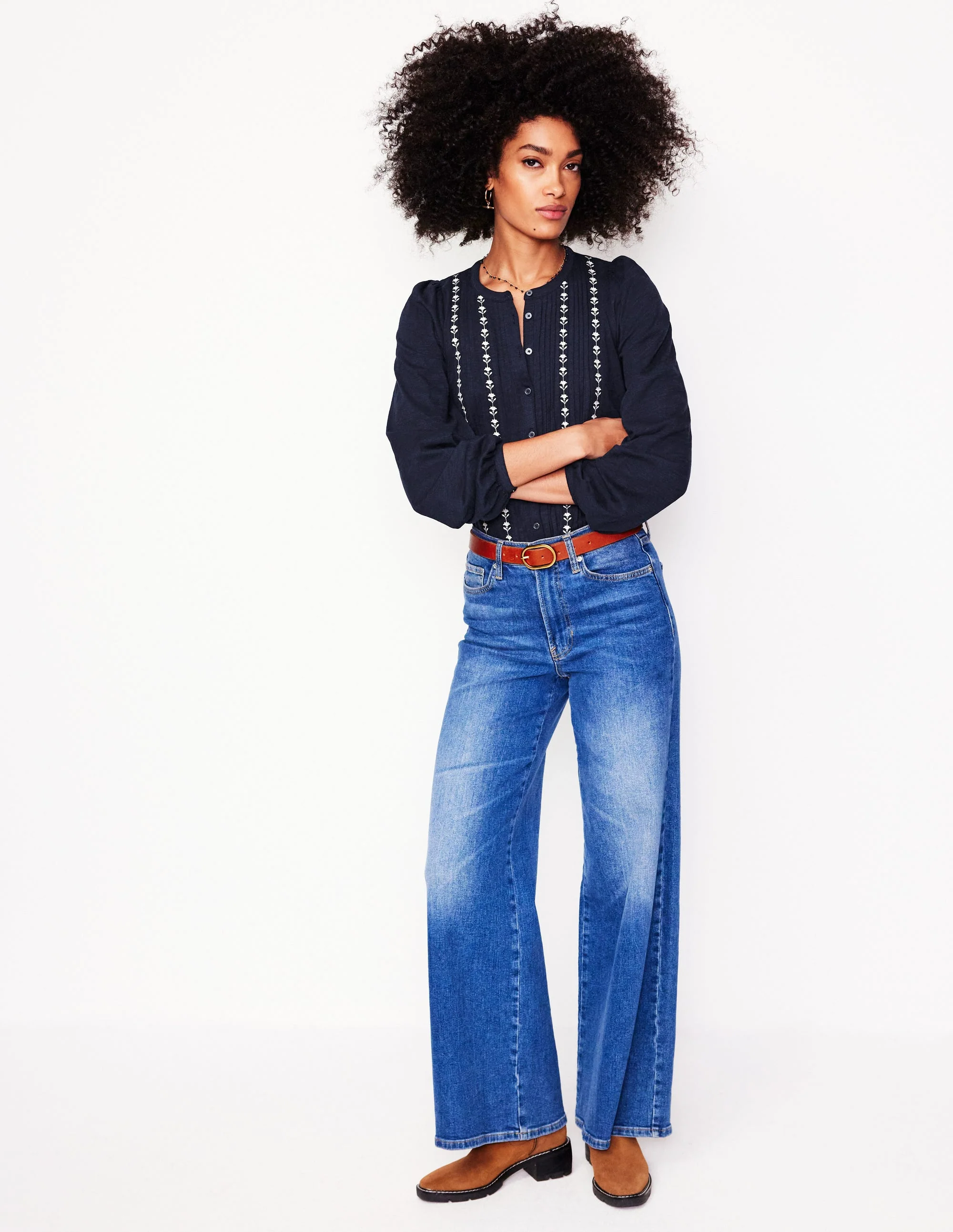 Marina Besticktes Hemd-Aqua Marine Marl - Image 4