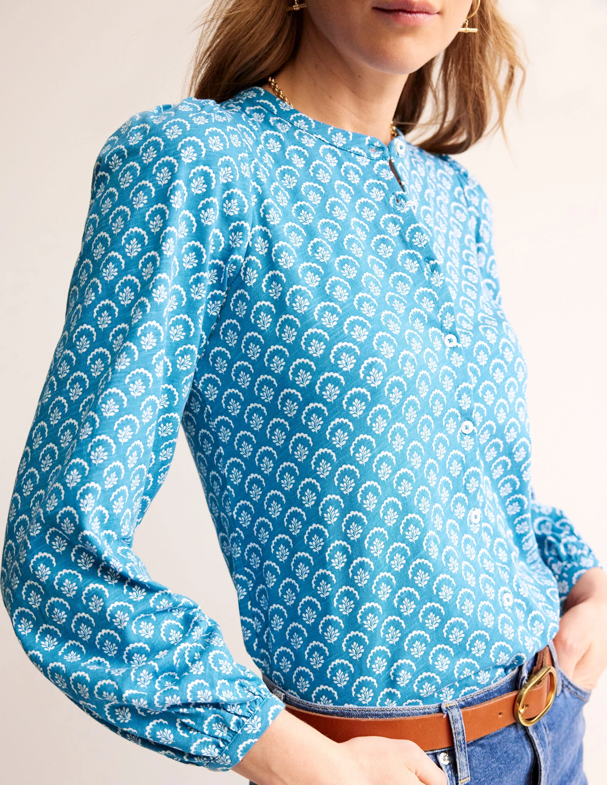 Marina Jersey-Hemd-Fayence, Wilder Wein - Image 2