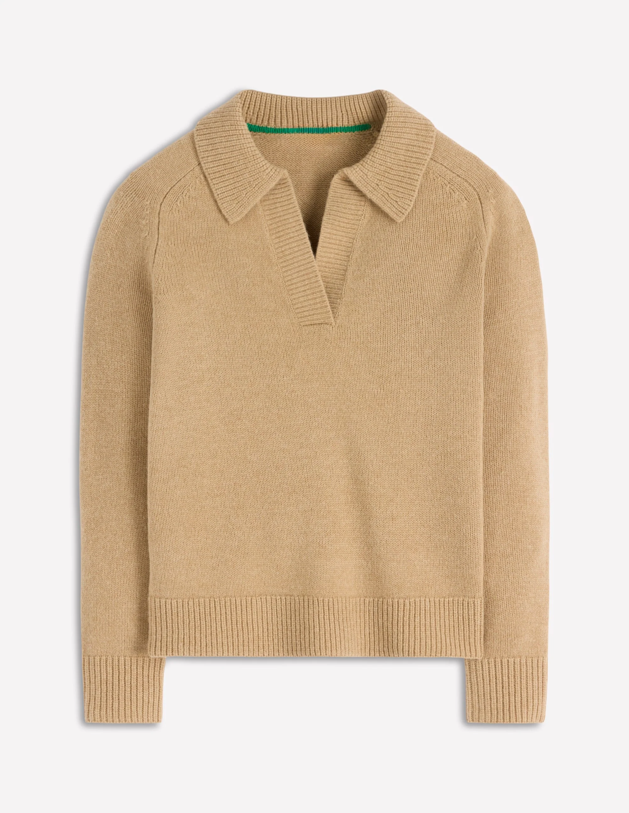 Marion Henley-Pullover aus Merinowolle-Camel Meliert - Image 5
