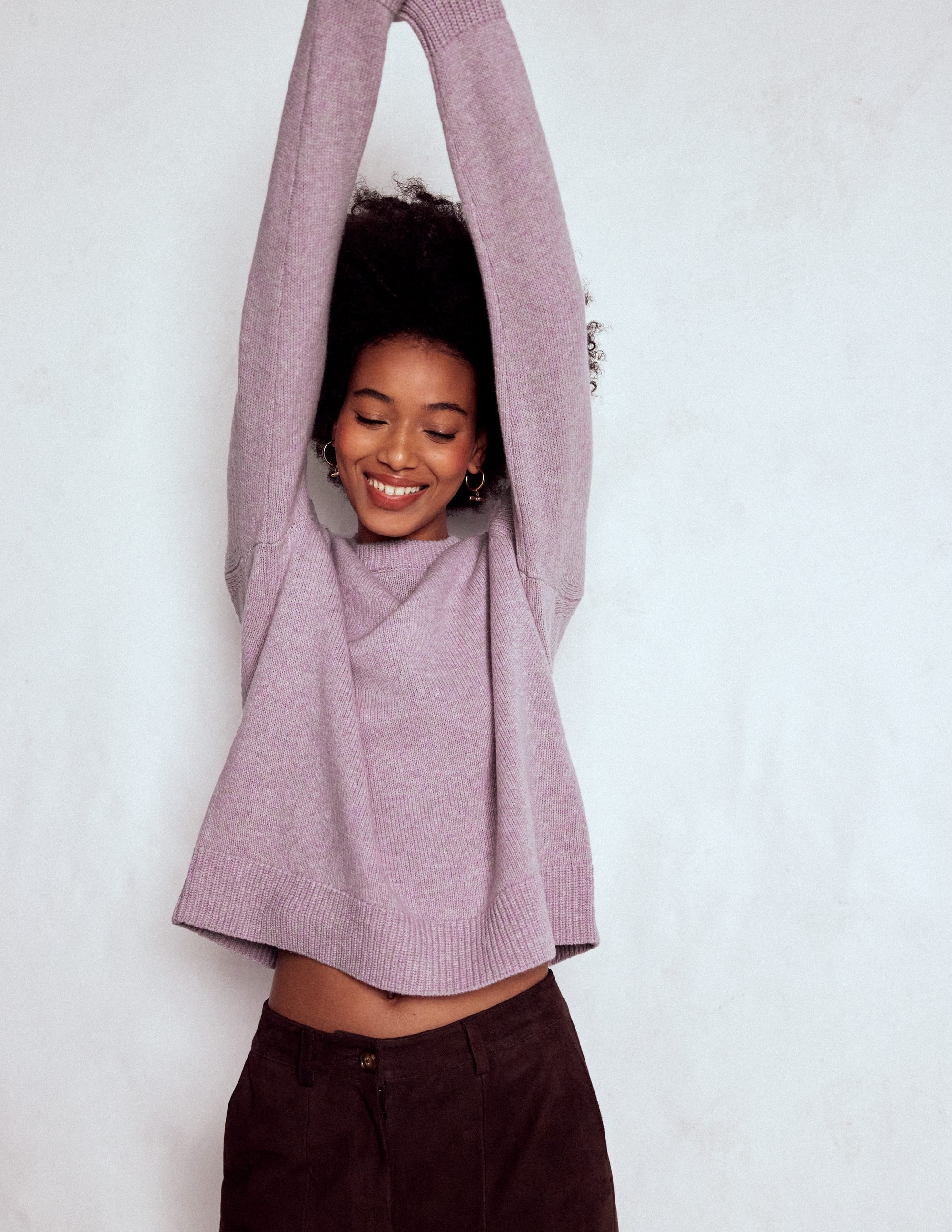 Marion Merino-Pullover-Kreideviolett