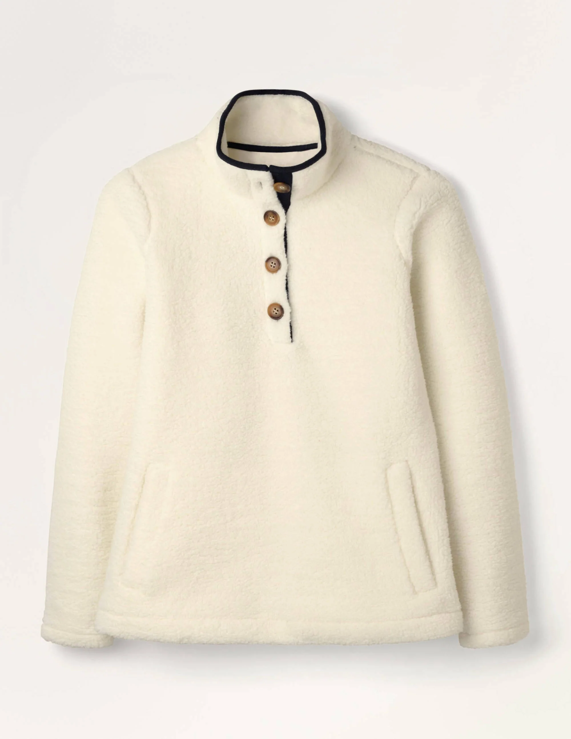 Martha Fleecepullover-Naturweiß/Navy - Image 7