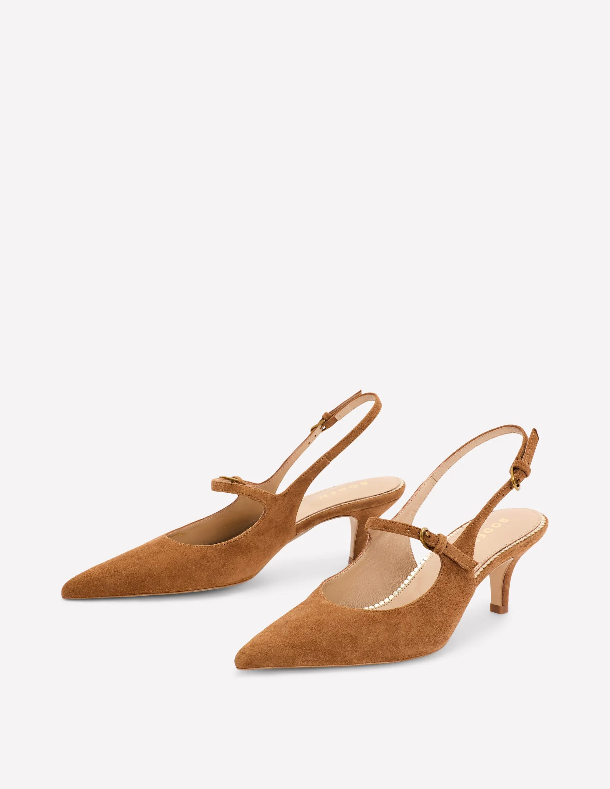 Mary Janes mit Slingback-Absatz-Hellbraun - Image 2