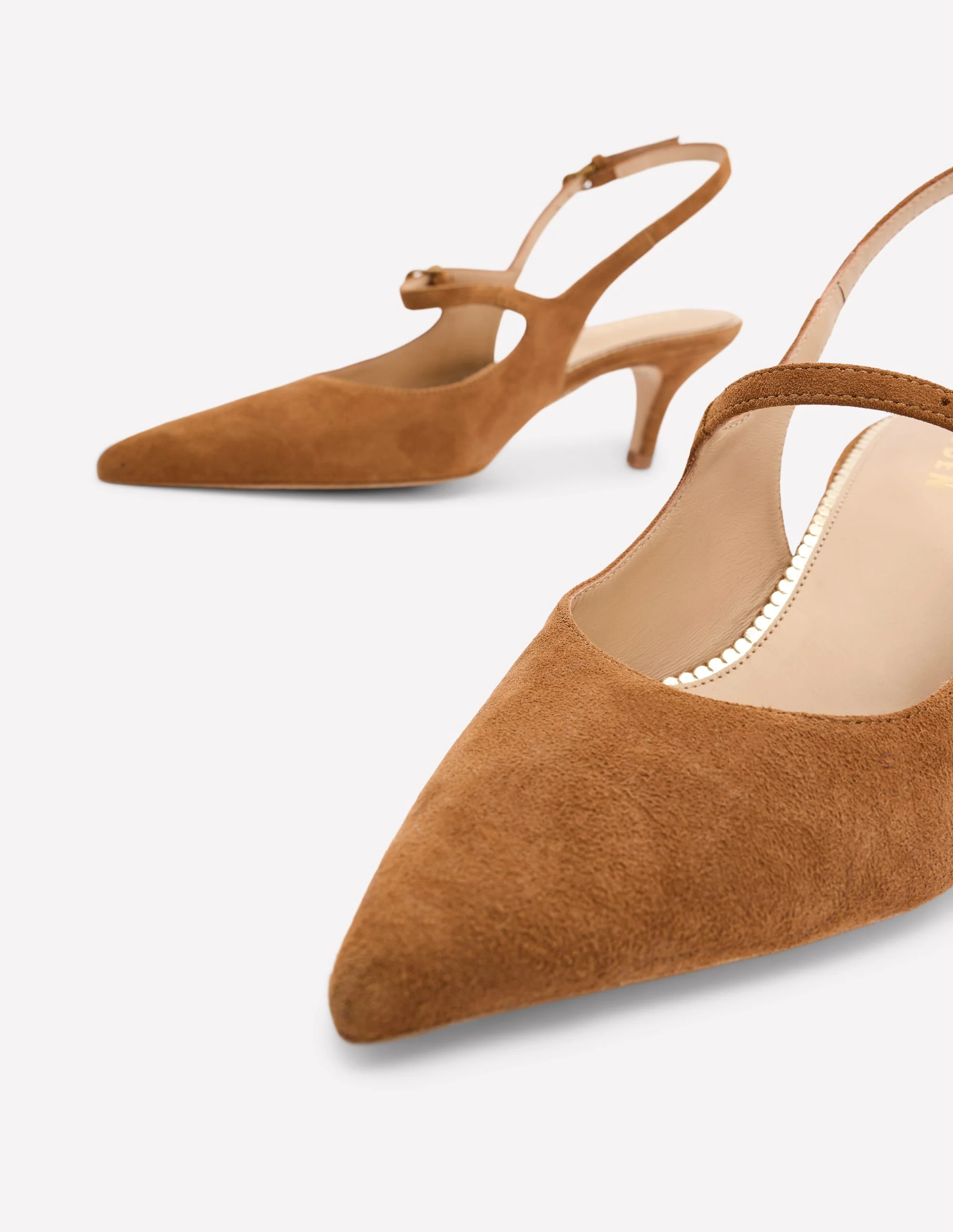 Mary Janes mit Slingback-Absatz-Hellbraun - Image 3