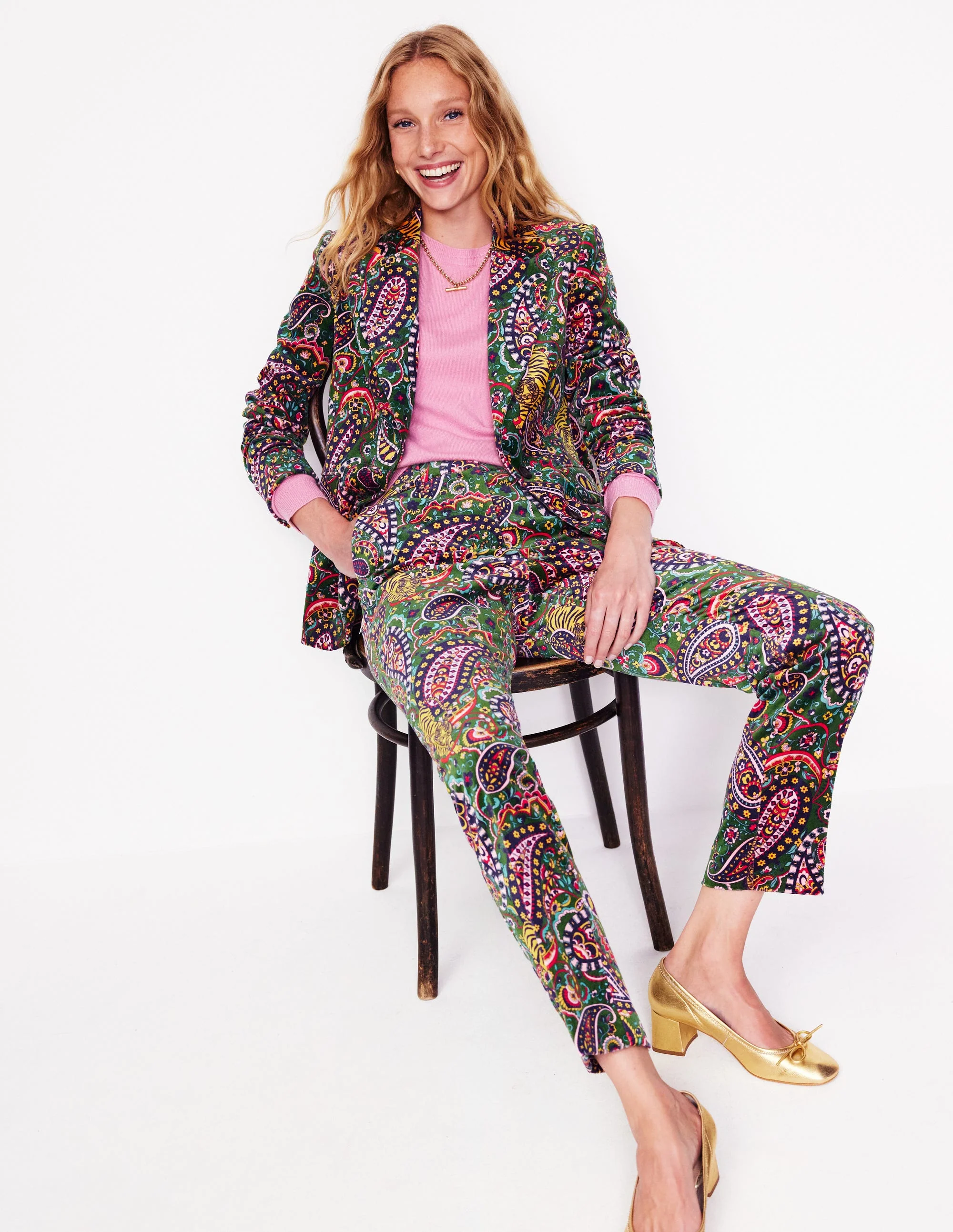Marylebone Blazer aus Samt-Tiger Blume - Image 5