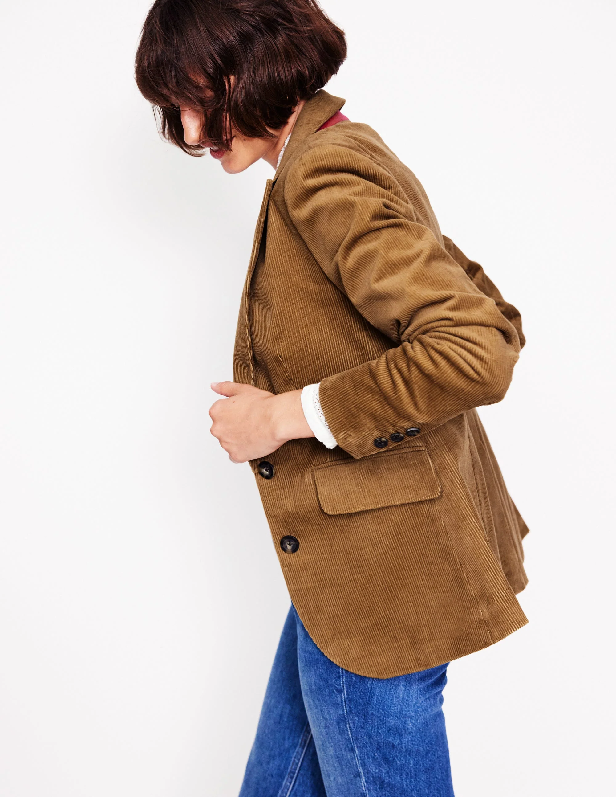 Marylebone Cord-Blazer-Kamelbraun