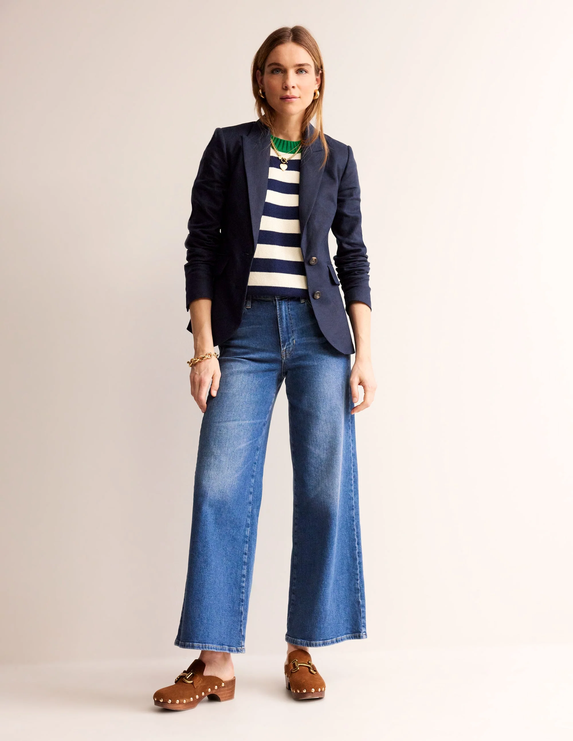 Marylebone Leinenblazer-Aqua Marine Marl - Image 4