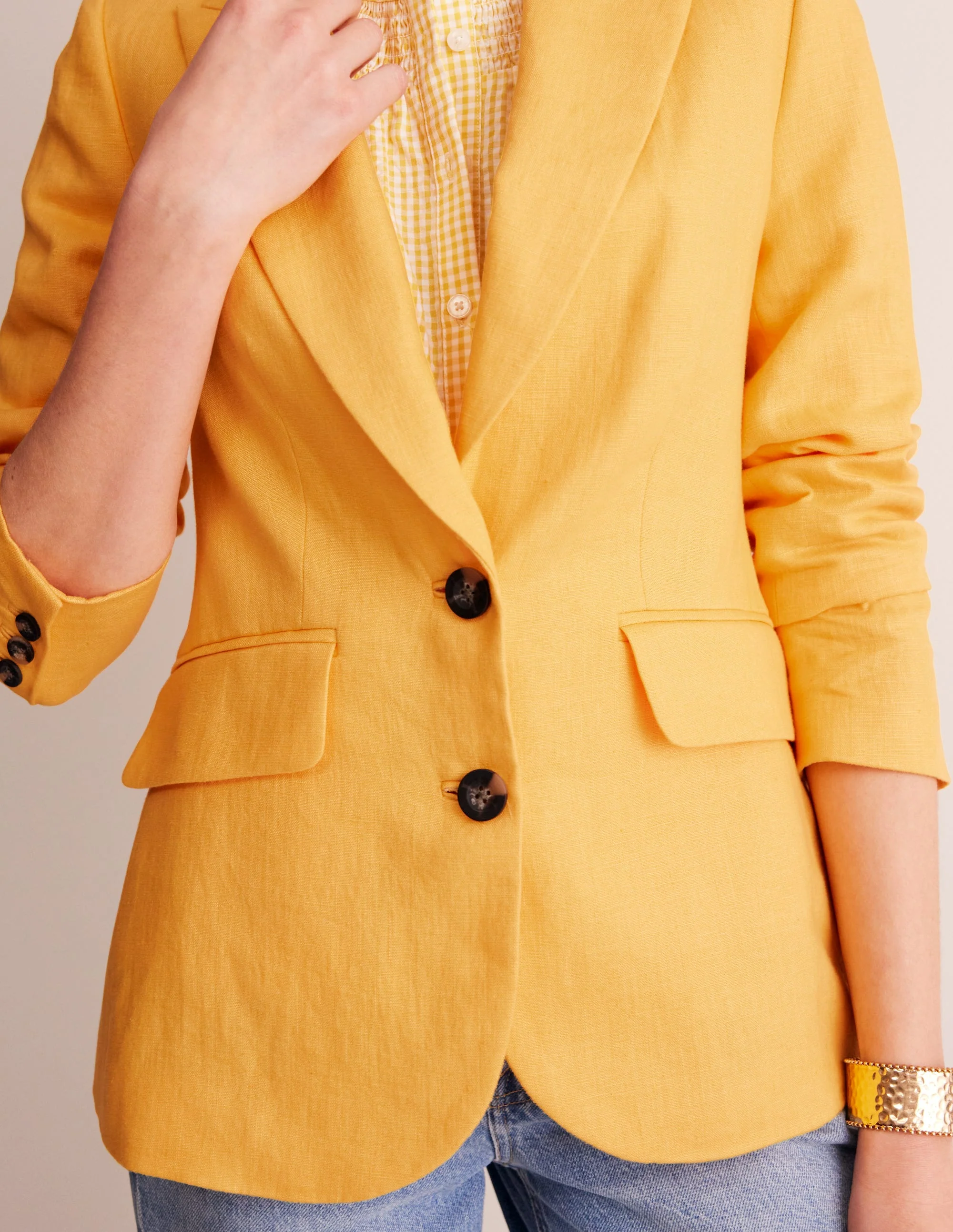 Marylebone Leinenblazer-Künstlerisches Gold - Image 2