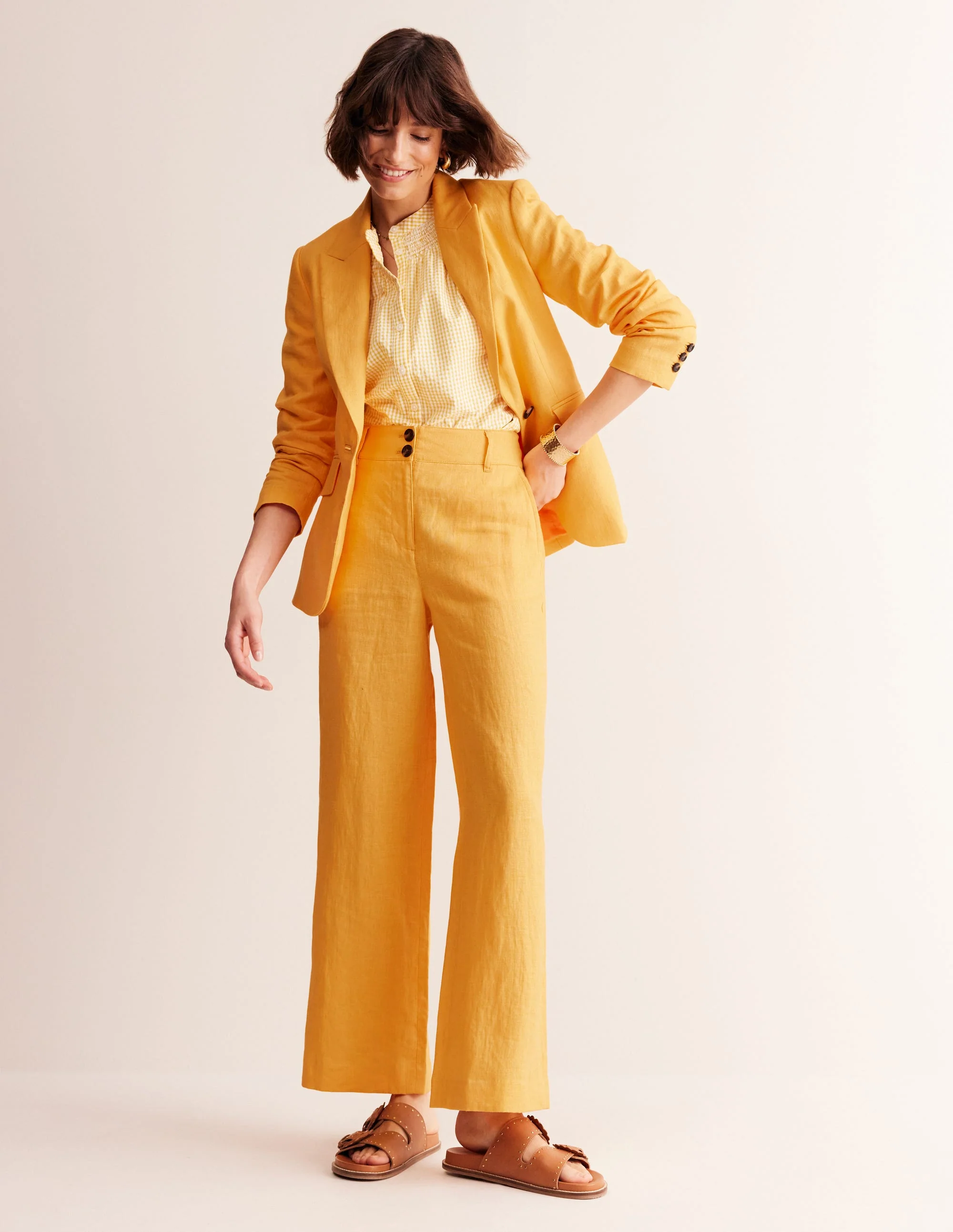 Marylebone Leinenblazer-Künstlerisches Gold - Image 5