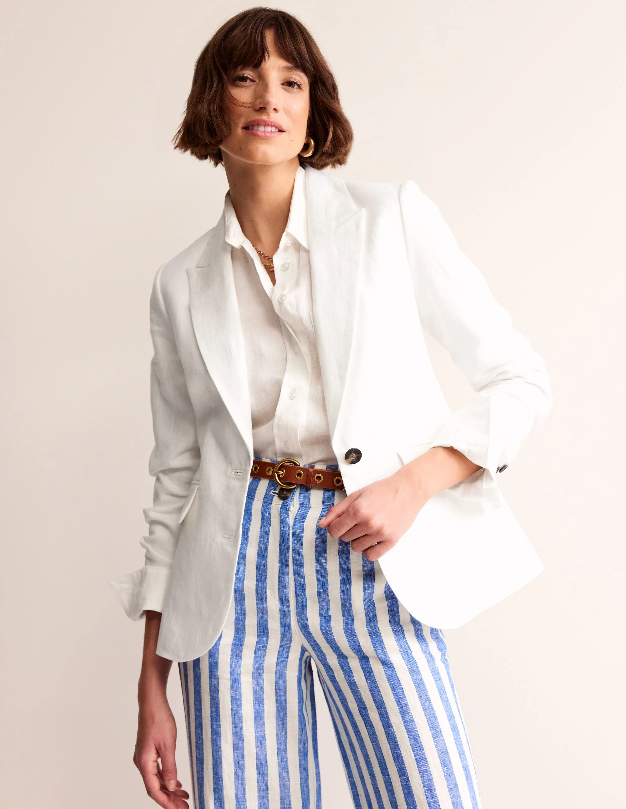 Marylebone Leinenblazer-Weiß - Image 2