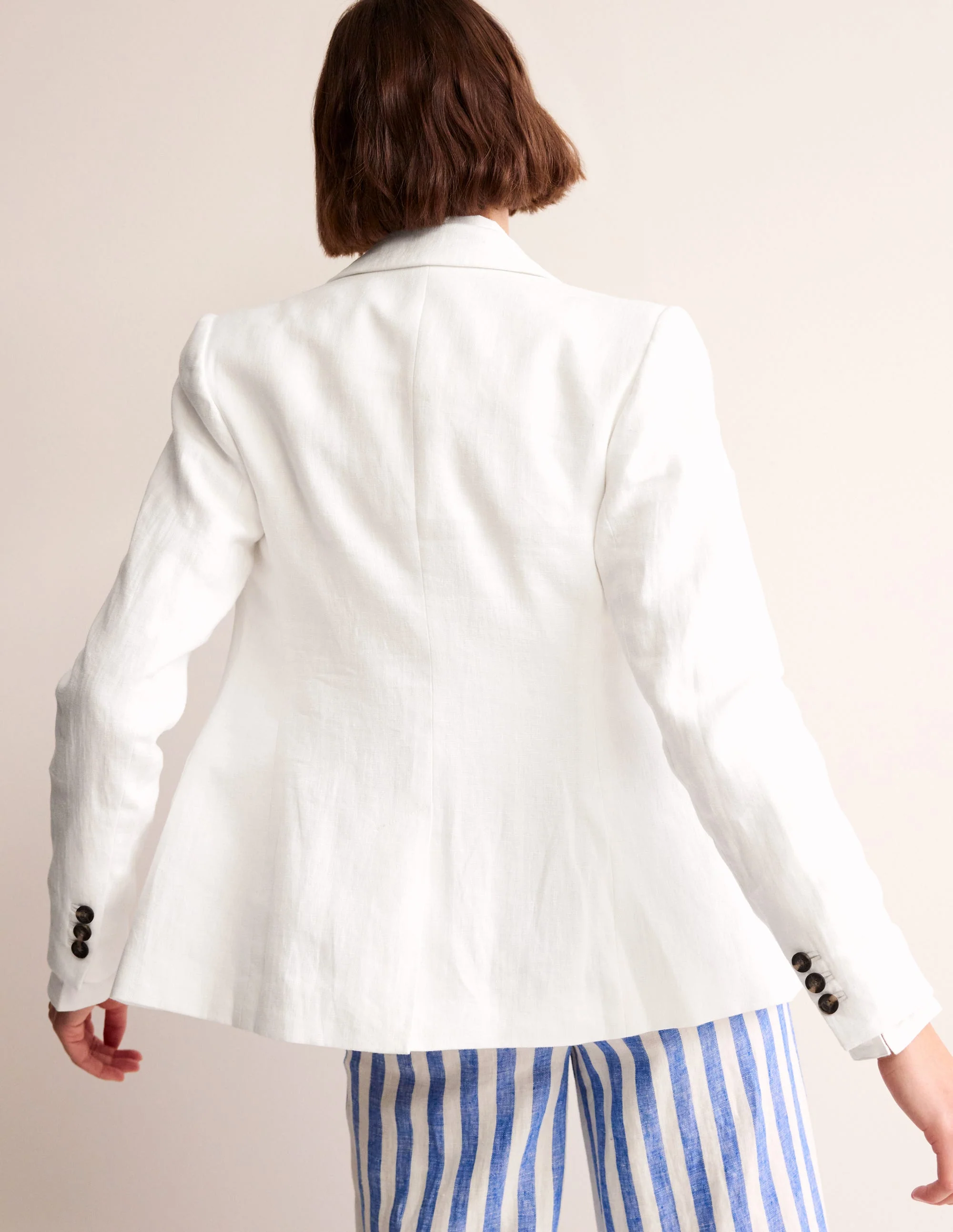 Marylebone Leinenblazer-Weiß - Image 4