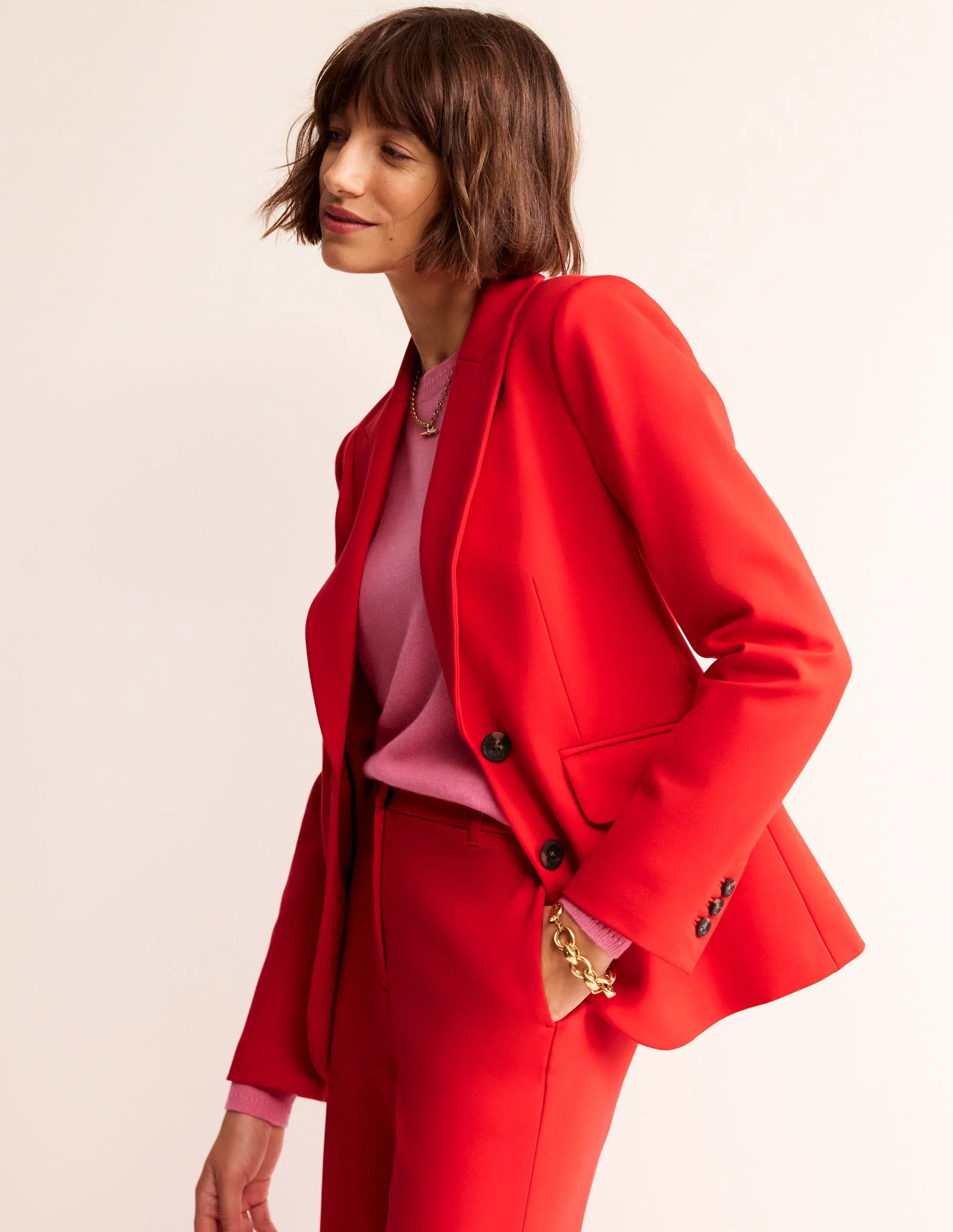 Marylebone Ponte-Blazer-Granatapfel