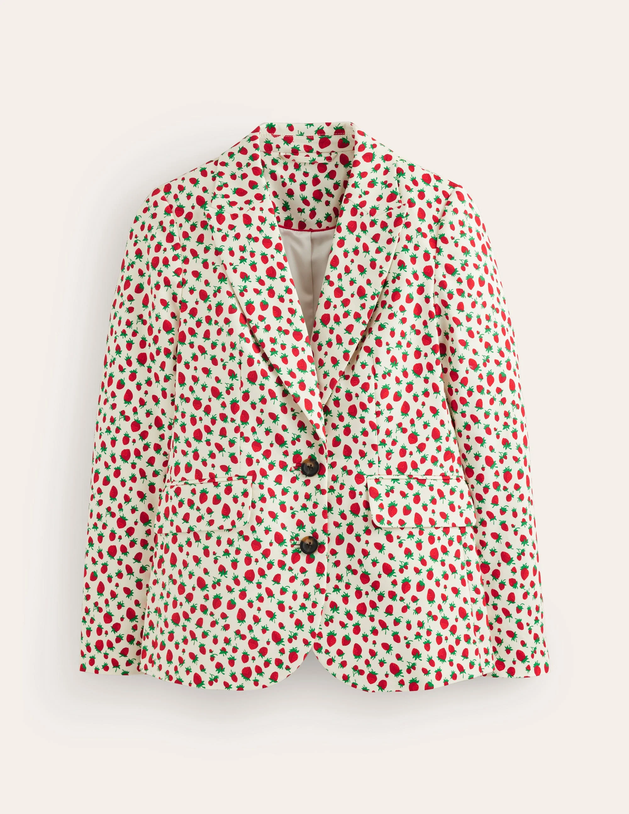Marylebone Satin-Blazer-Bunt Erdbeere Wein - Image 6