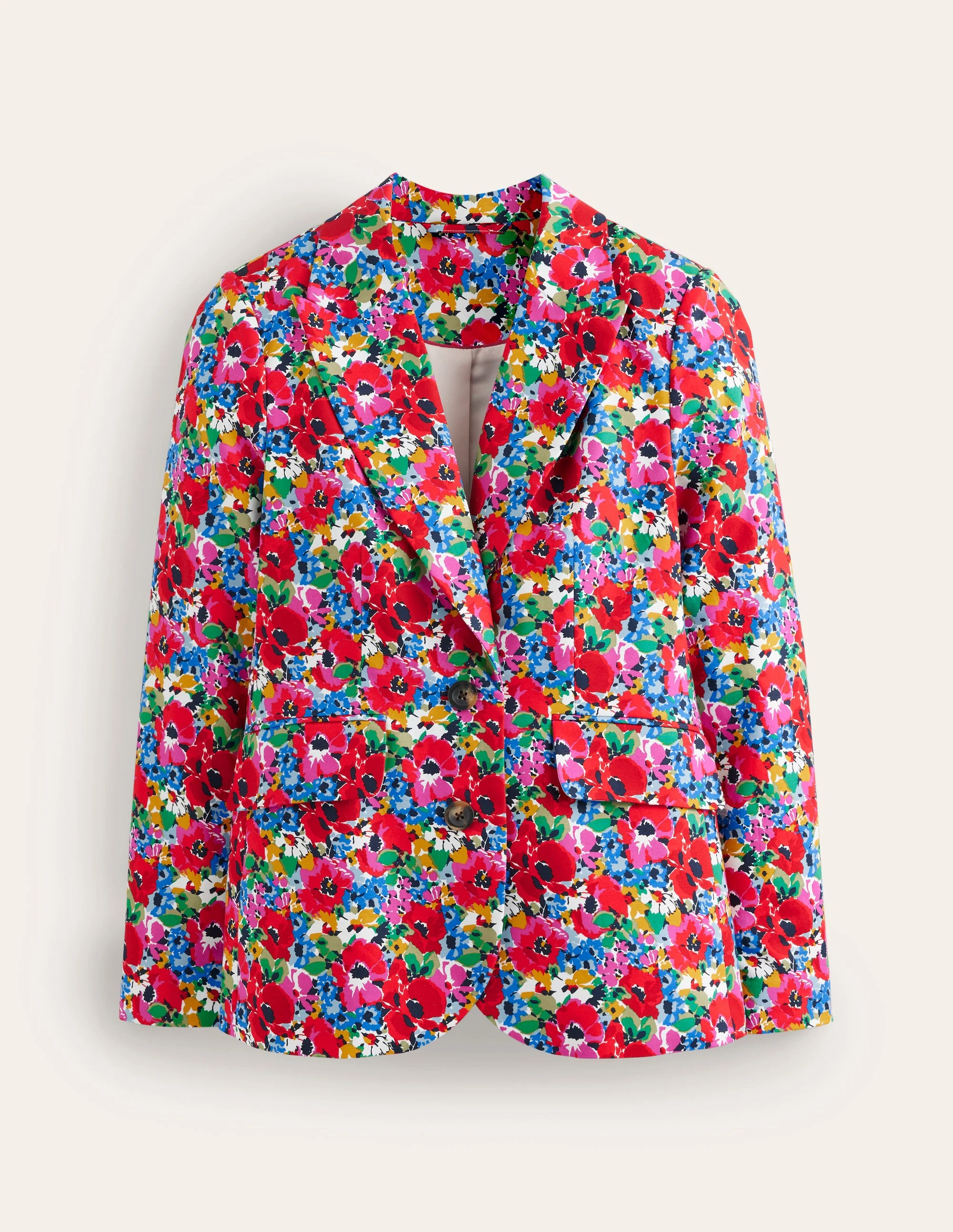 Marylebone Satin-Blazer-Bunt, Wilder Mohn - Image 5