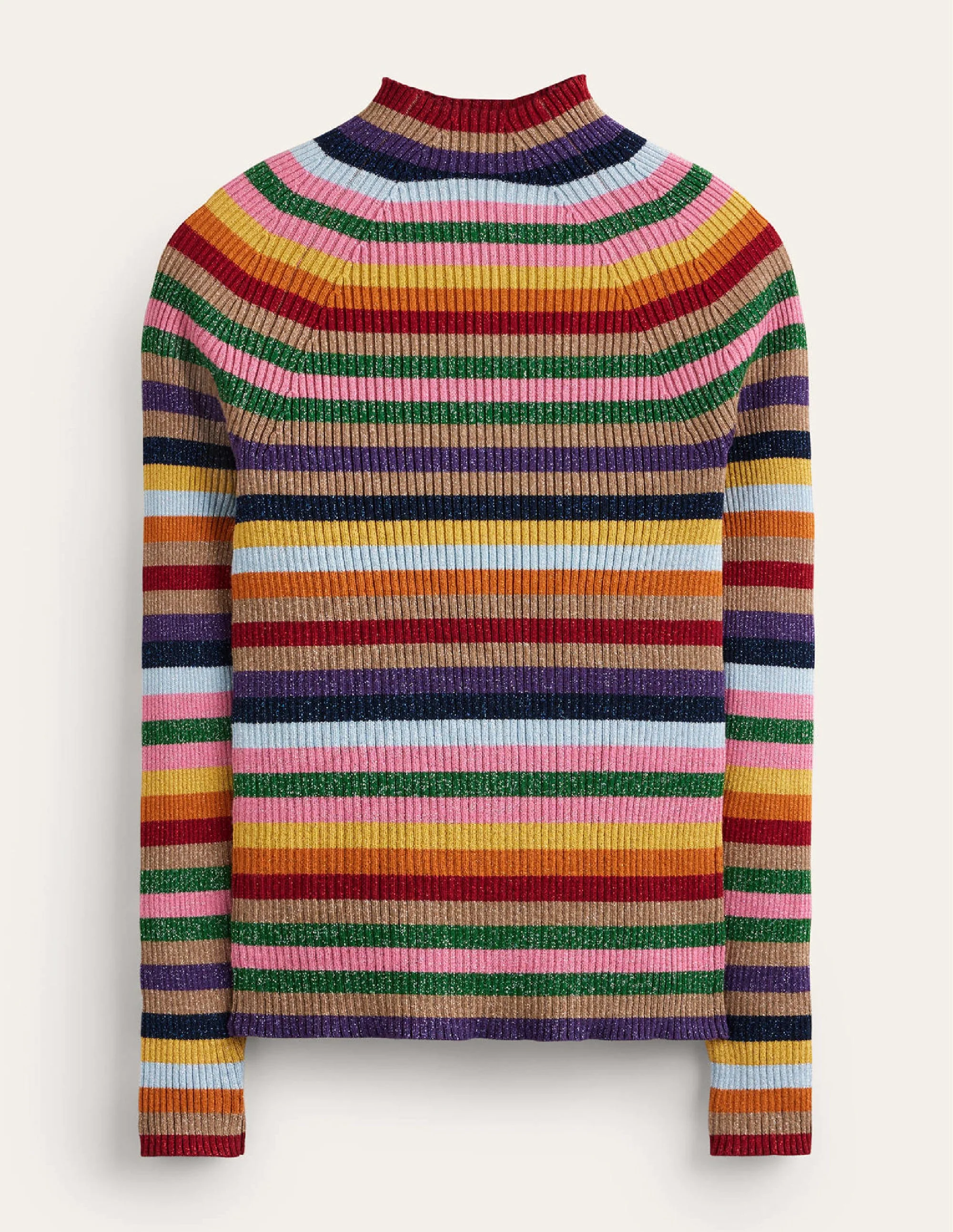 Matilda Glitzer-Pullover-Glitzer/Bunt, Gestreift - Image 6