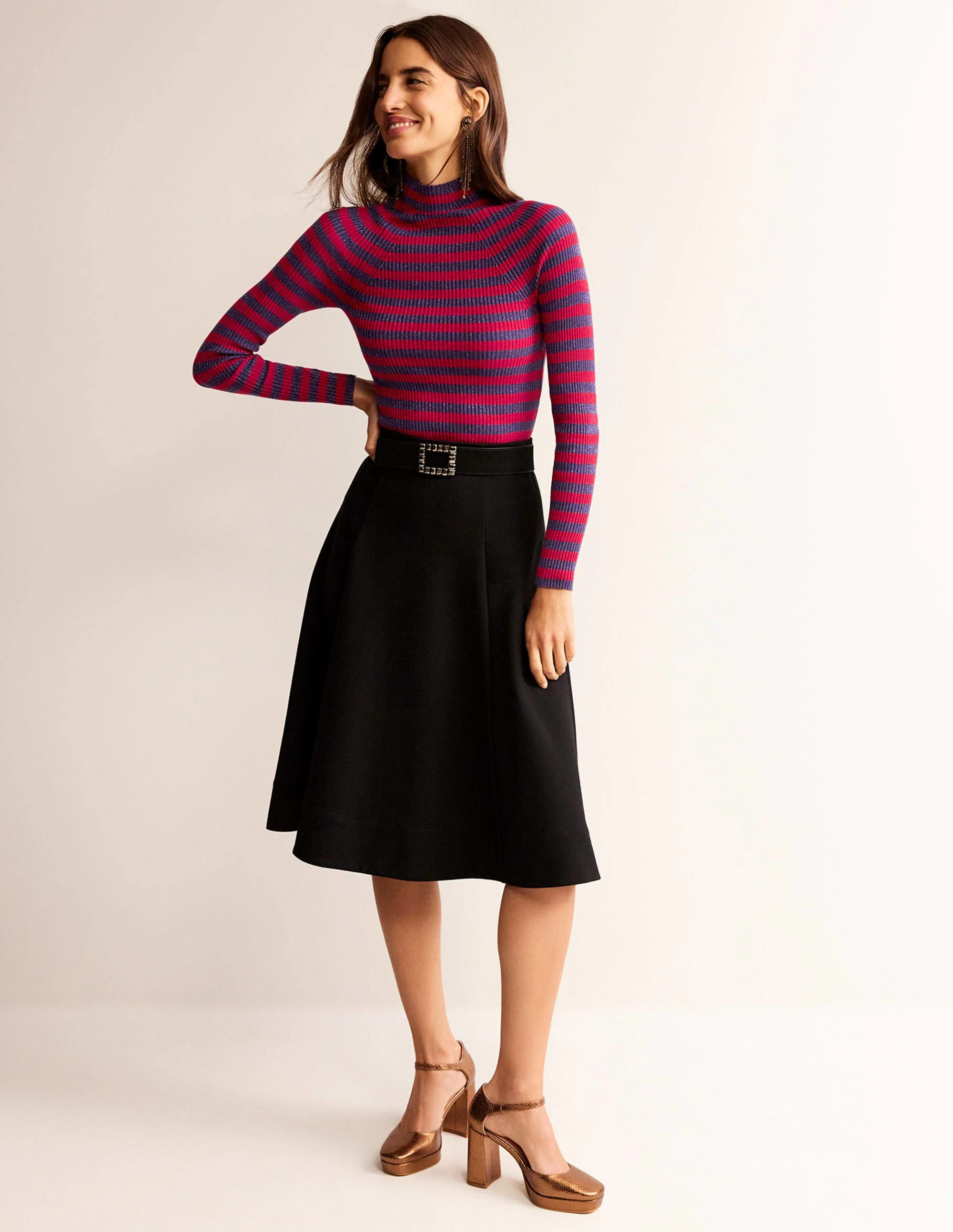 Matilda Glitzer-Pullover-Sattes Violett und Dunkelrot - Image 4