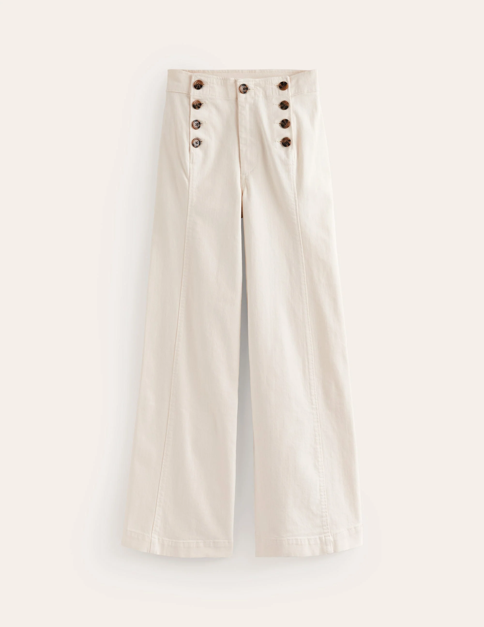 Matrosenhose mit weitem Bein-Beige - Image 5