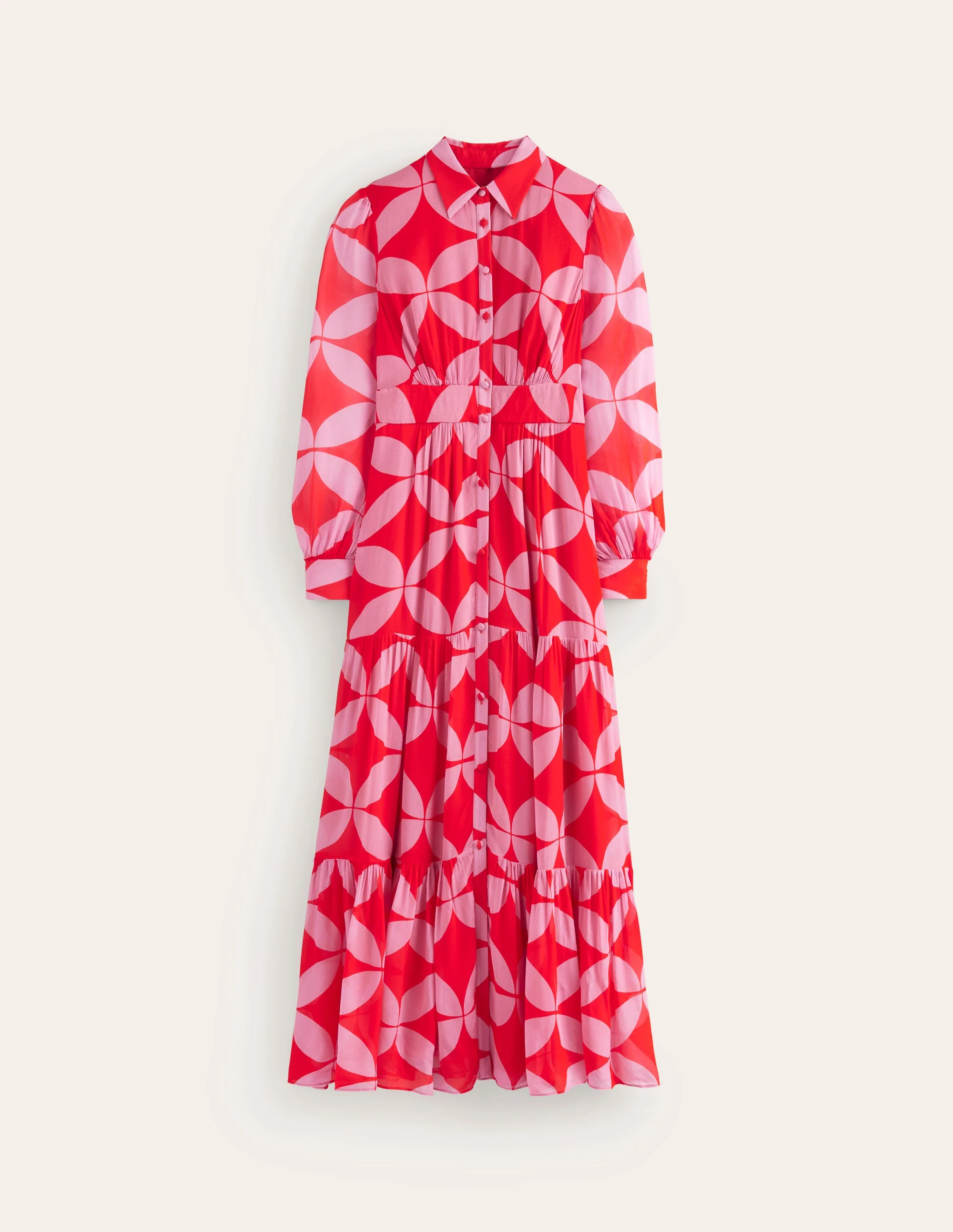 Maxi-Hemdblusenkleid für besondere Anlässe-Flammenrot, Diamond Terrace - Image 6
