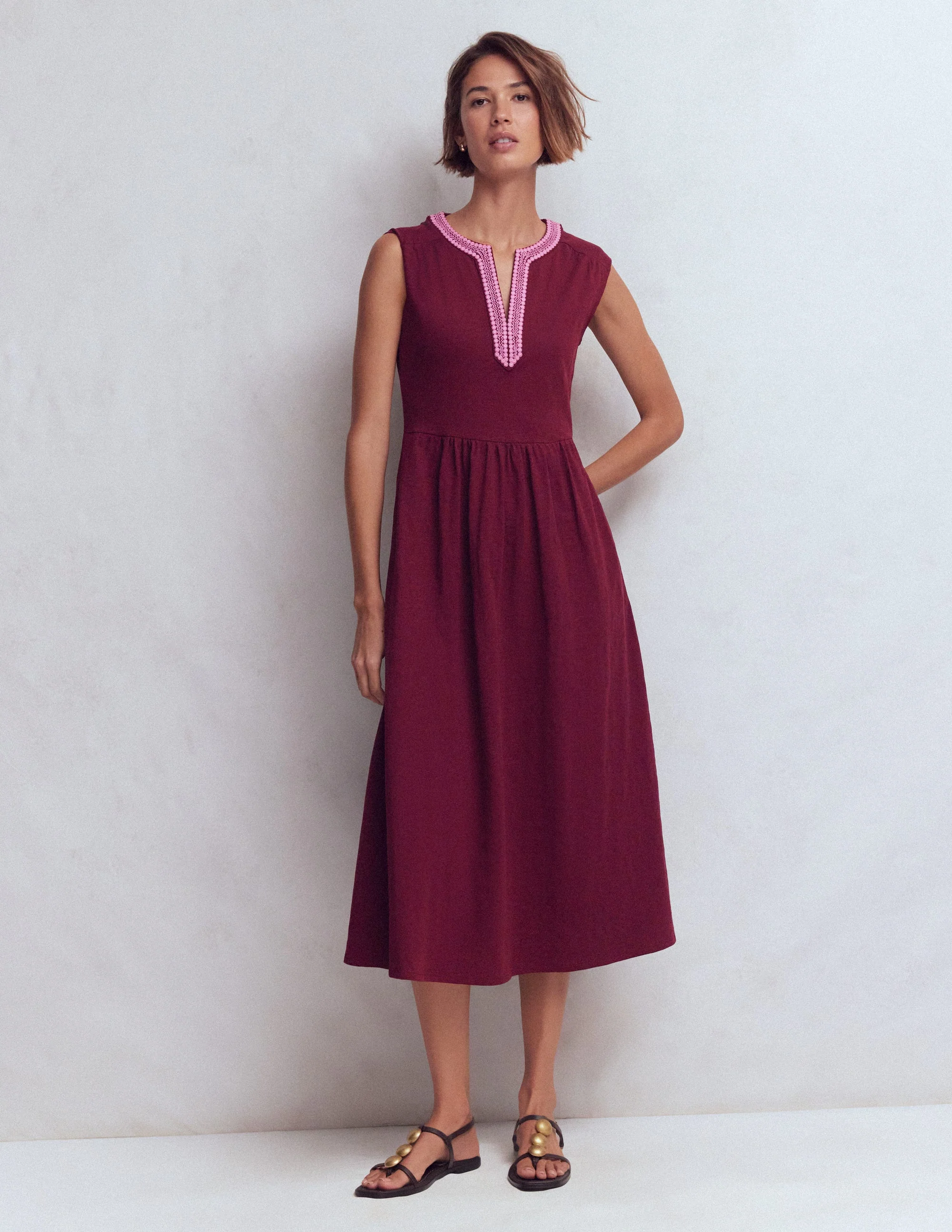 May Jersey-Midikleid-Dunkelviolett - Image 2