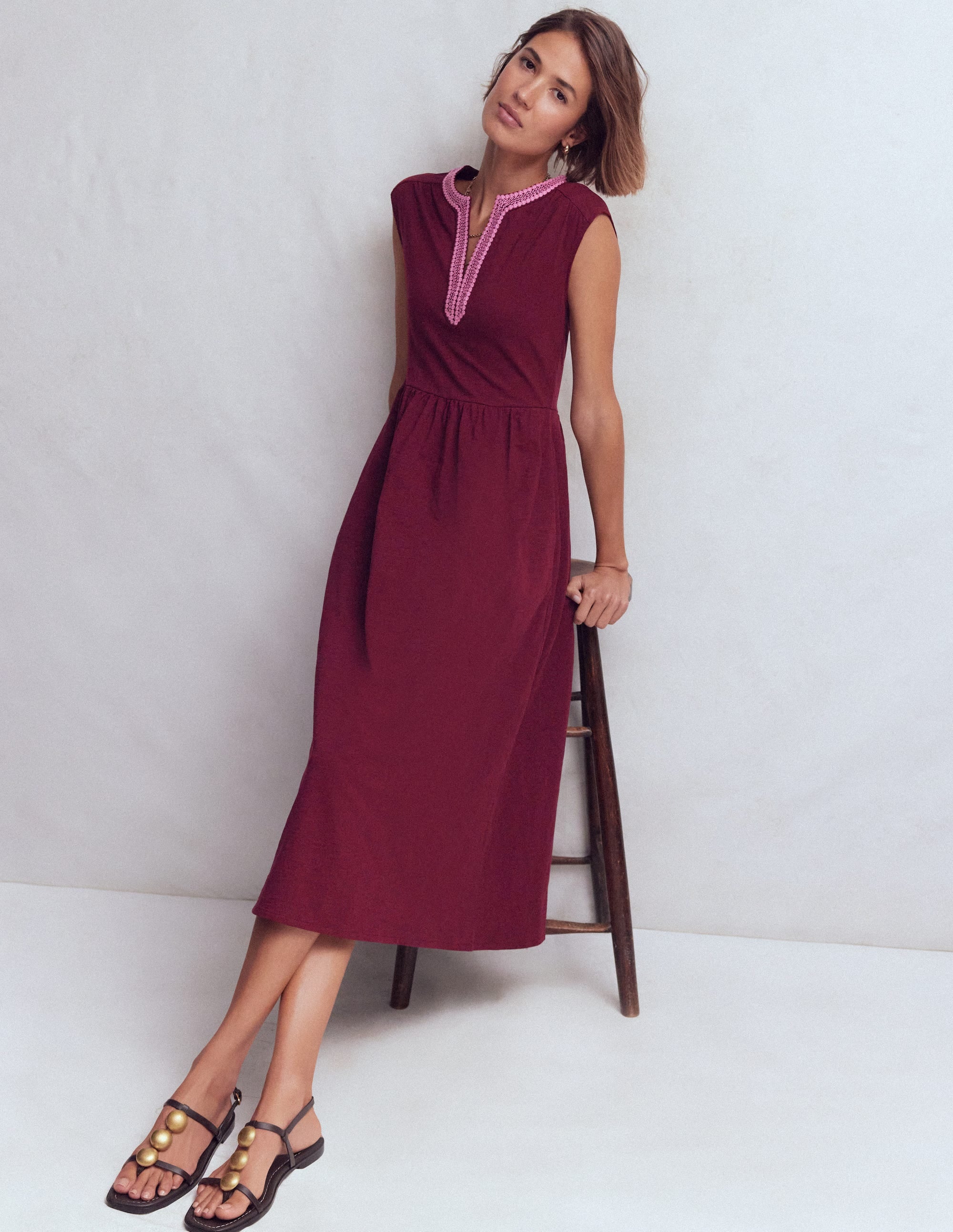 May Jersey-Midikleid-Dunkelviolett - Image 5