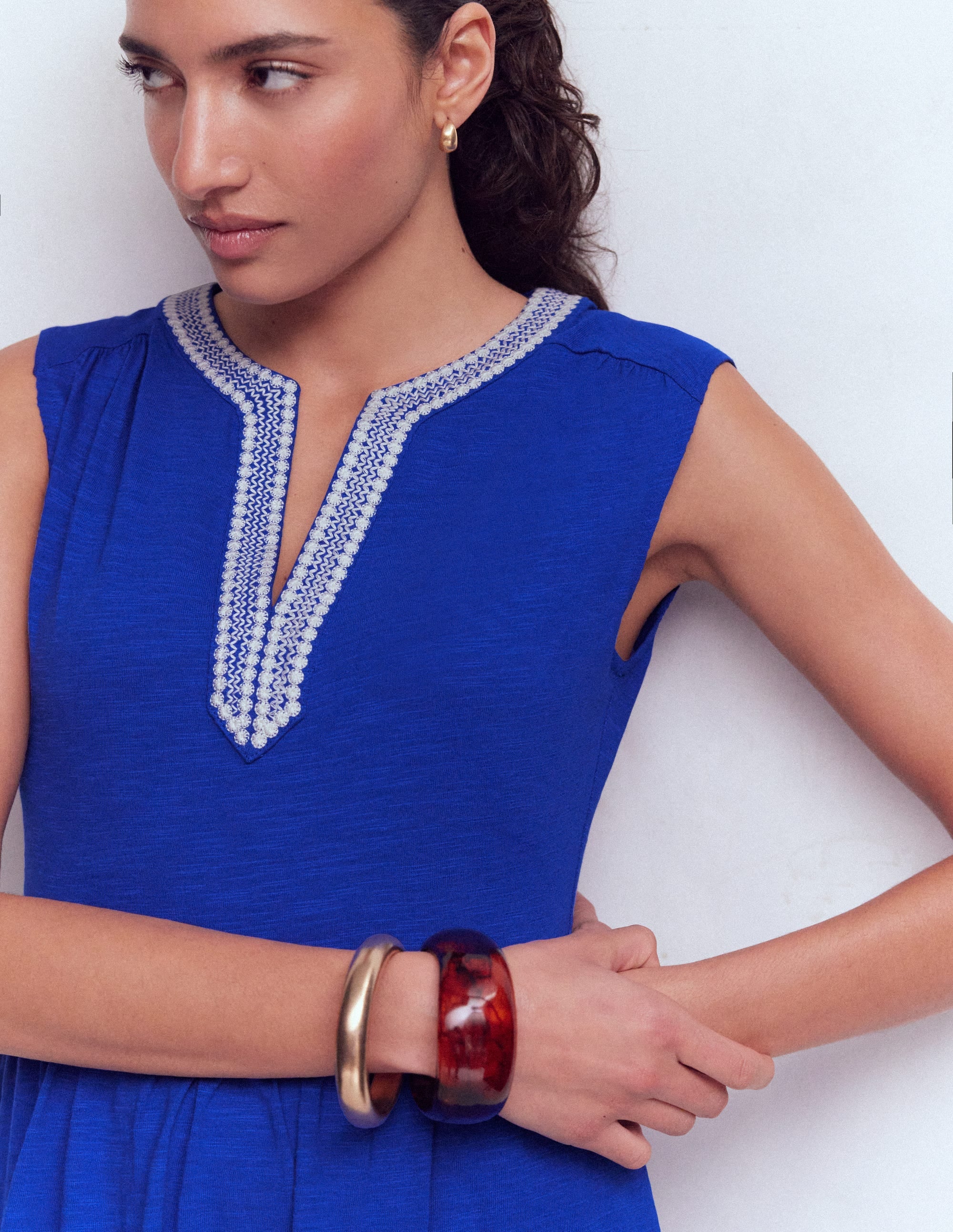 May Jersey-Midikleid-Leuchtendes Blau - Image 2