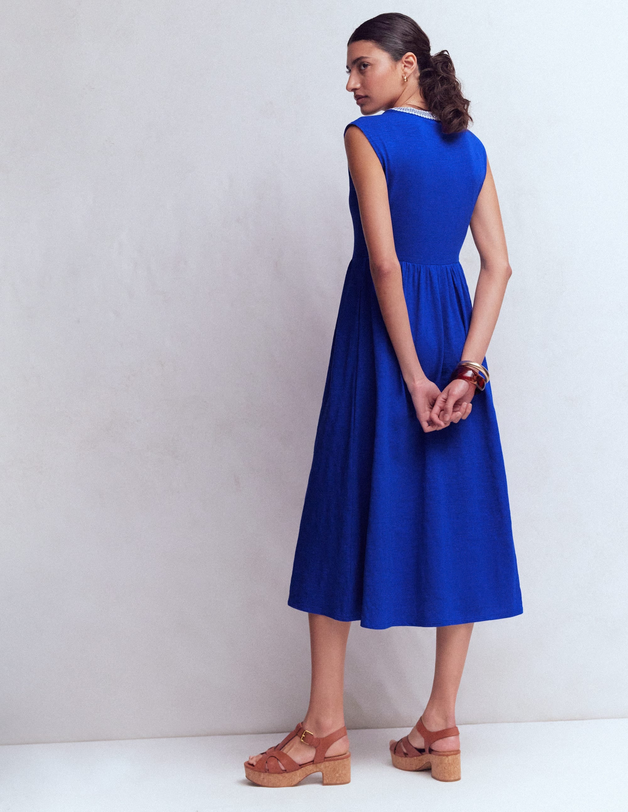 May Jersey-Midikleid-Leuchtendes Blau - Image 3