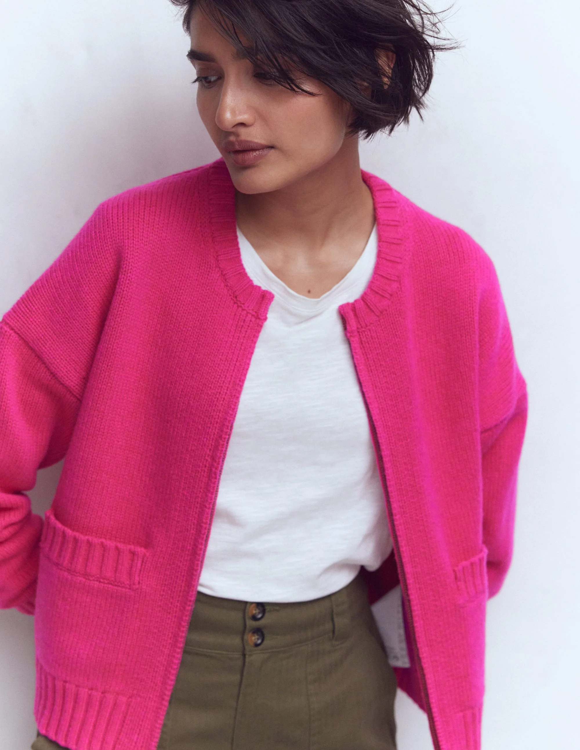 Maya Jacke mit Reißverschluss-Extravagantes Rosa - Image 4