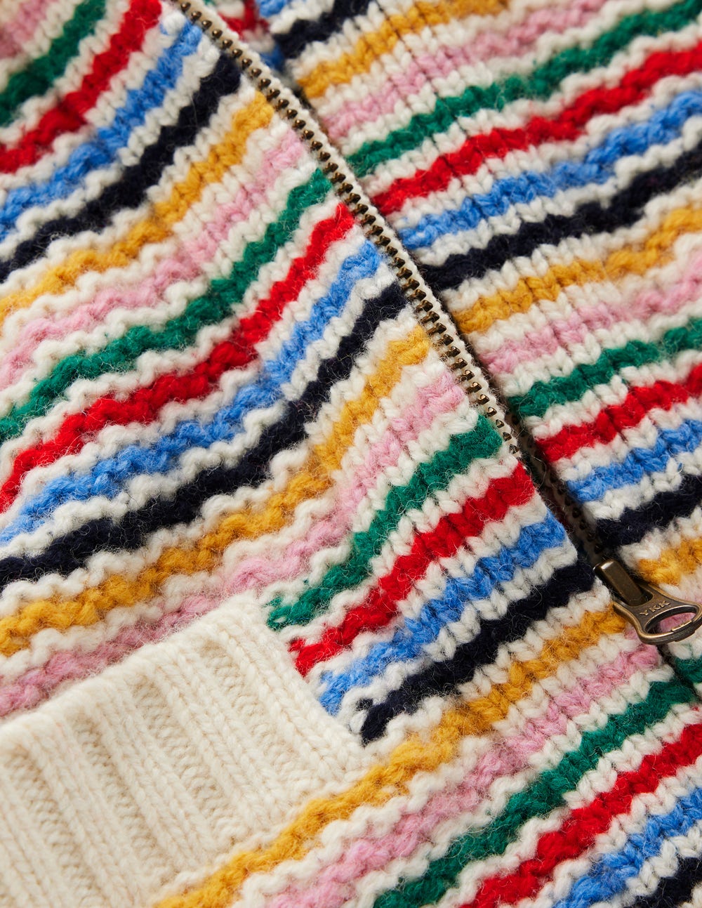 Maya Jacke mit Reißverschluss-Naturweiß, Regenbogen - Image 8