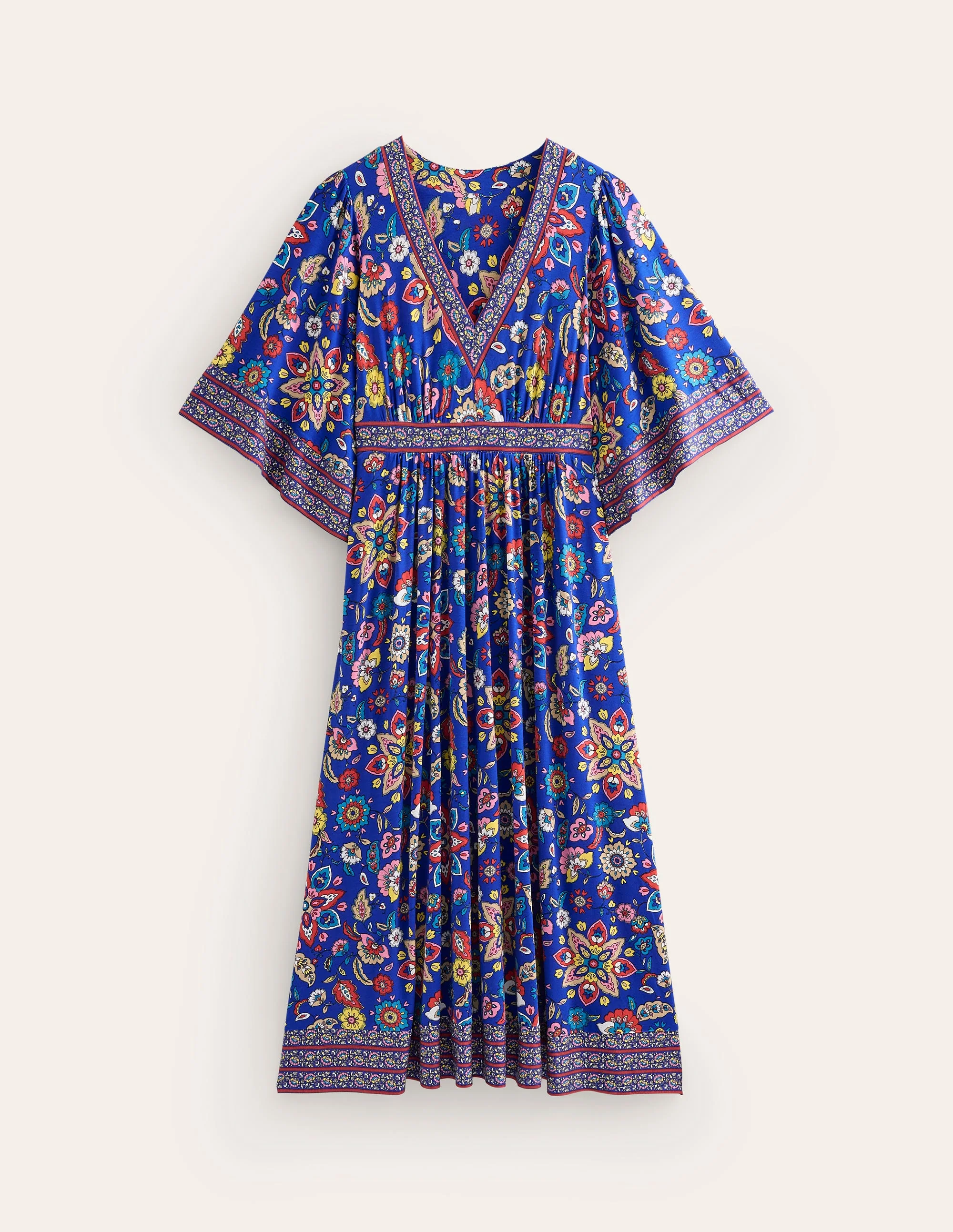 Maya Jersey-Maxikleid im Kimono-Stil-Surf the Web, Botanische Zweige - Image 7