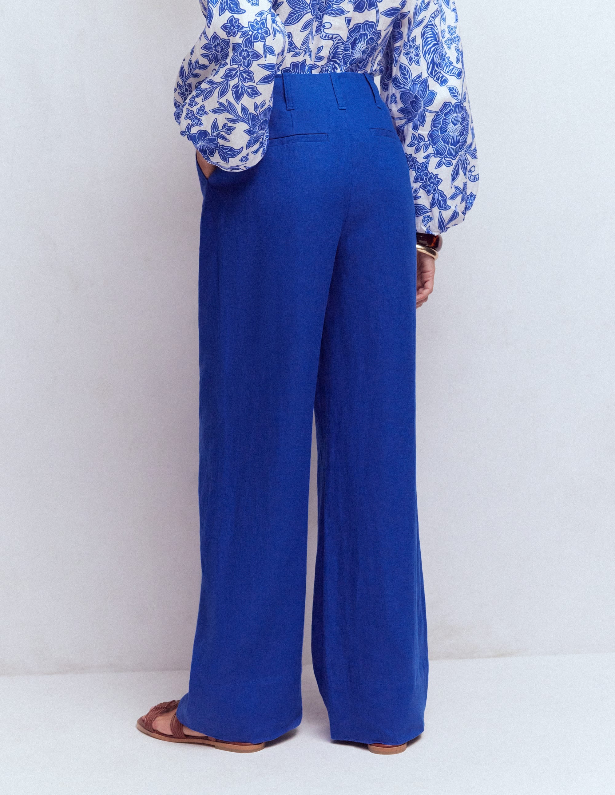 Mayfair Leinenhose-Leuchtendes Blau - Image 4