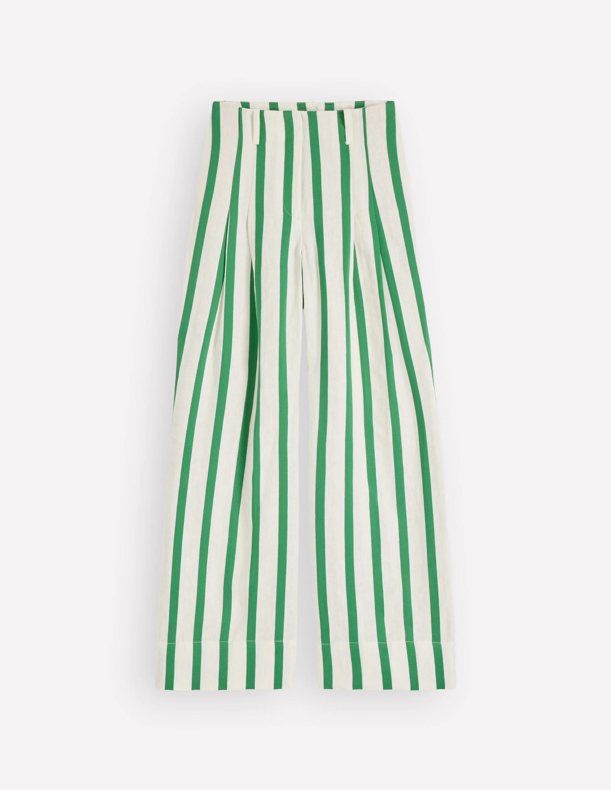 Mayfair Leinenhose-Naturweiß, Frische Grüne Streifen - Image 7