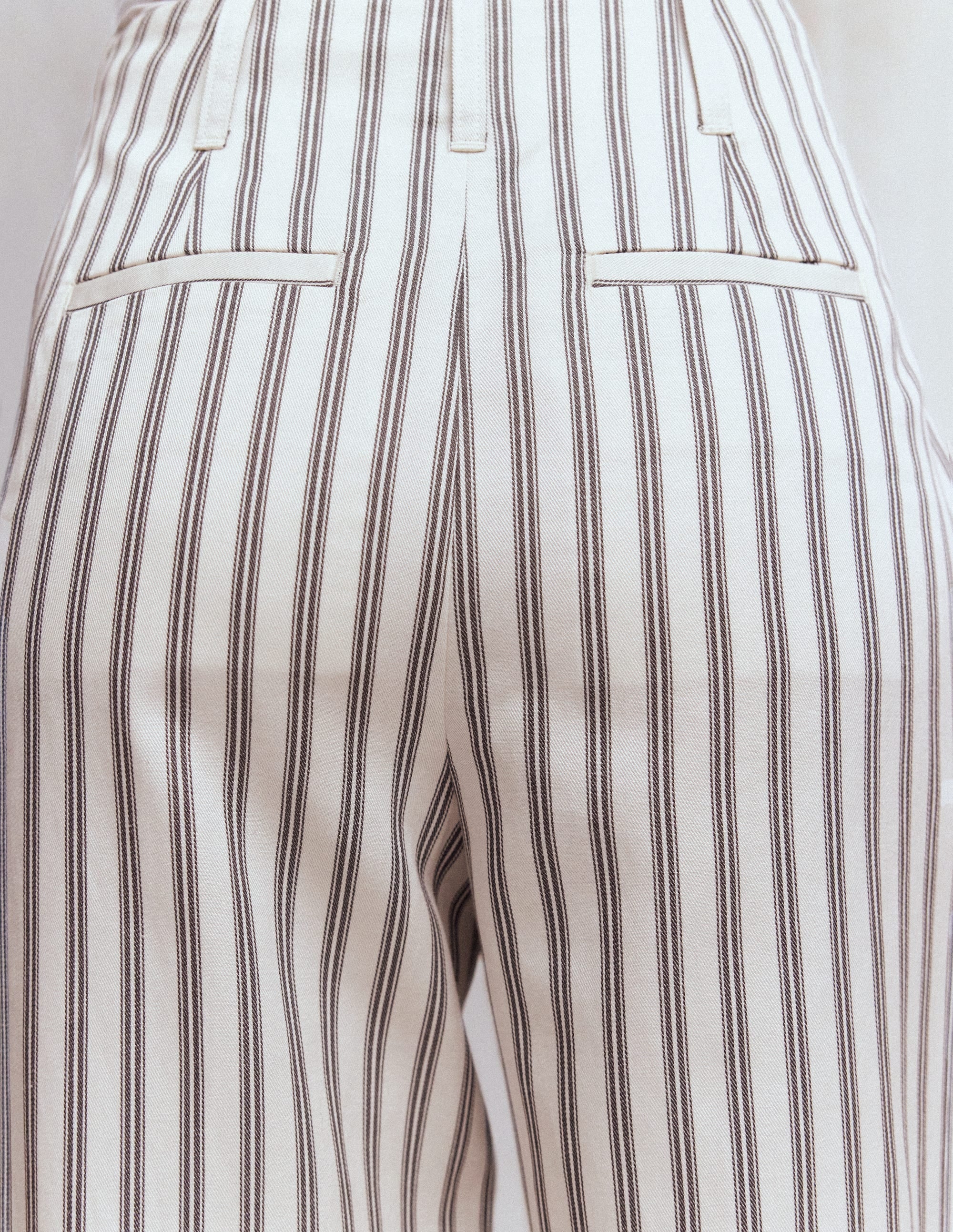 Mayfair Taillierte Hose-Naturweiß/Navy, Gestreift - Image 2