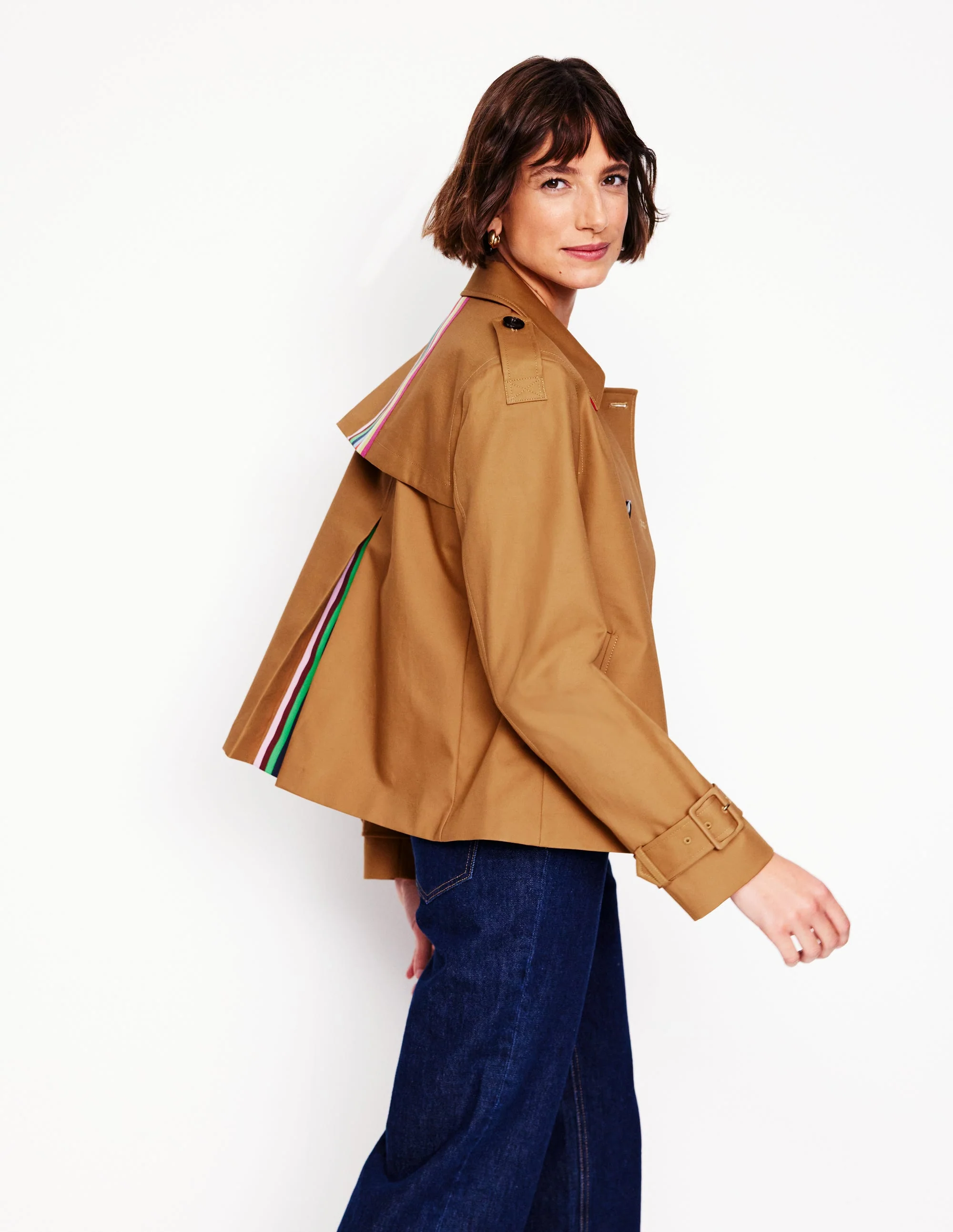 Mayfair Verkürzter Trenchcoat-Haselnussbraun - Image 5