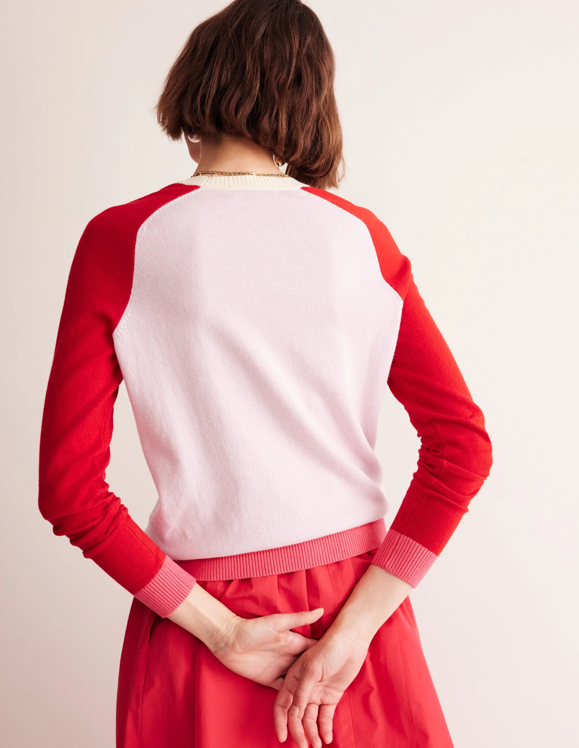 Meg Pullover mit Raglanärmeln-Zartes Lavendel, Blockfarben - Image 3