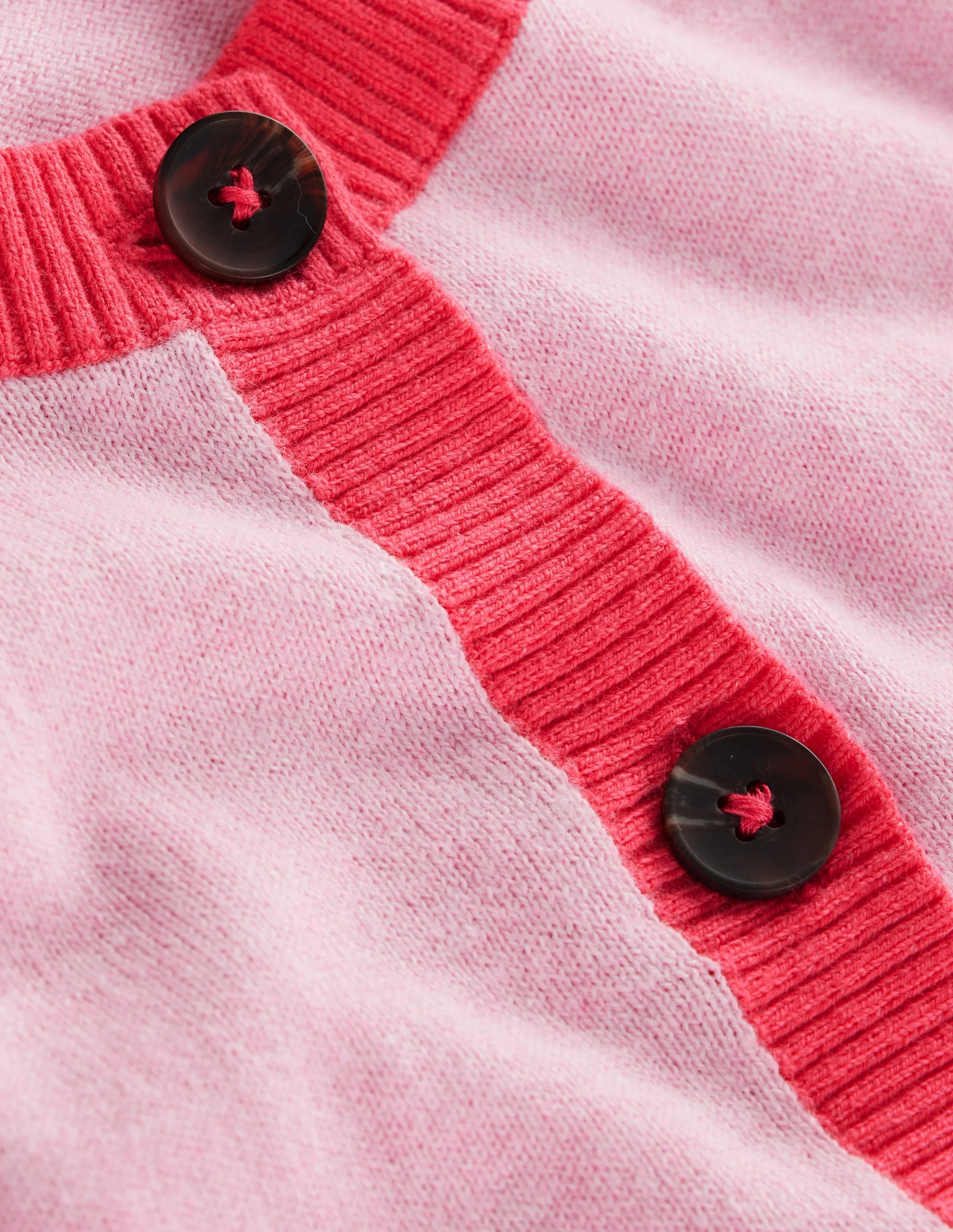 Meg Strickjacke mit Raglanärmeln-Sanftrosa, Blockfarben - Image 6