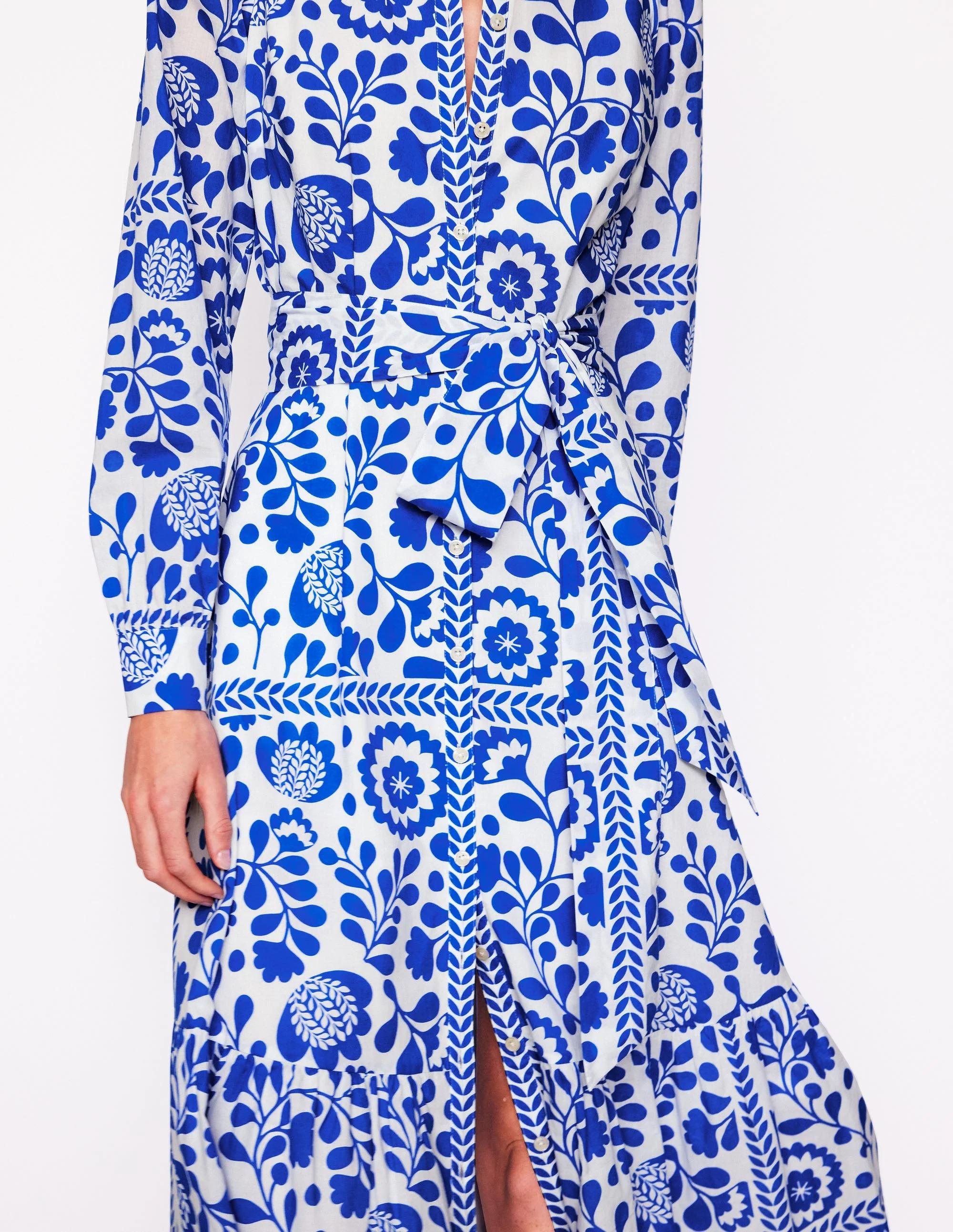 Mia Gestuftes Hemdblusenkleid-Galerie-Blau, Weinstein - Image 2