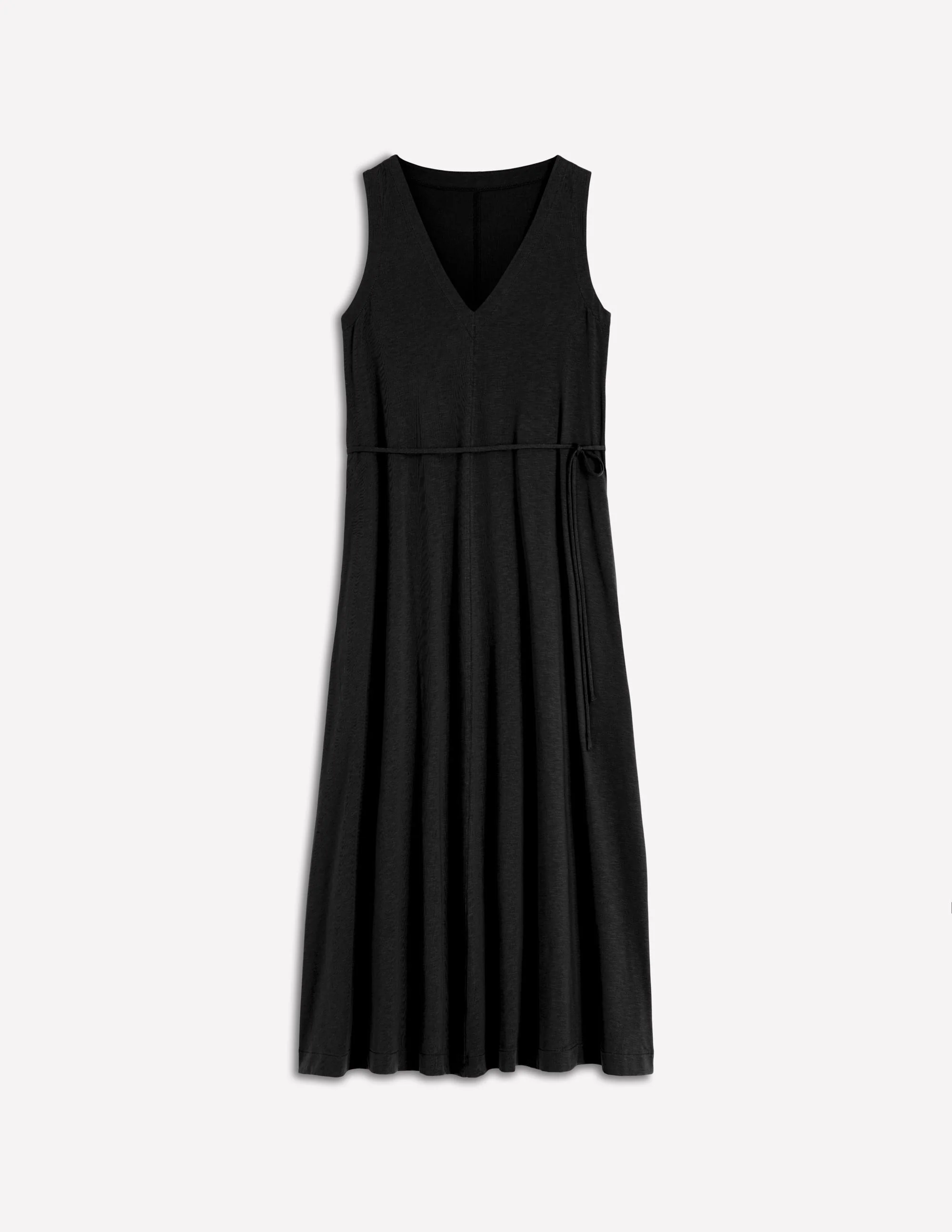 Mia Jersey-Midikleid mit V-Ausschnitt-Schwarz - Image 5