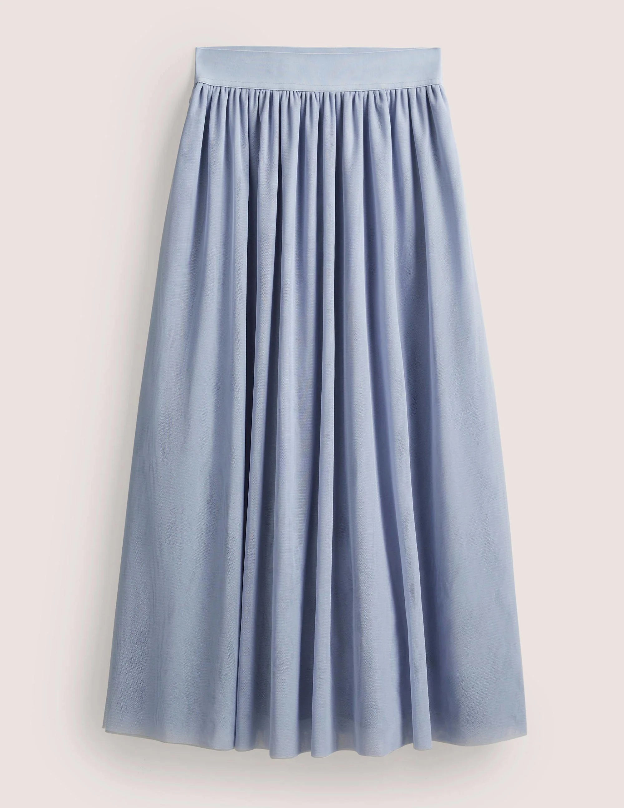 Midi-Tellerrock aus Tüll-Gedecktes Blau - Image 7