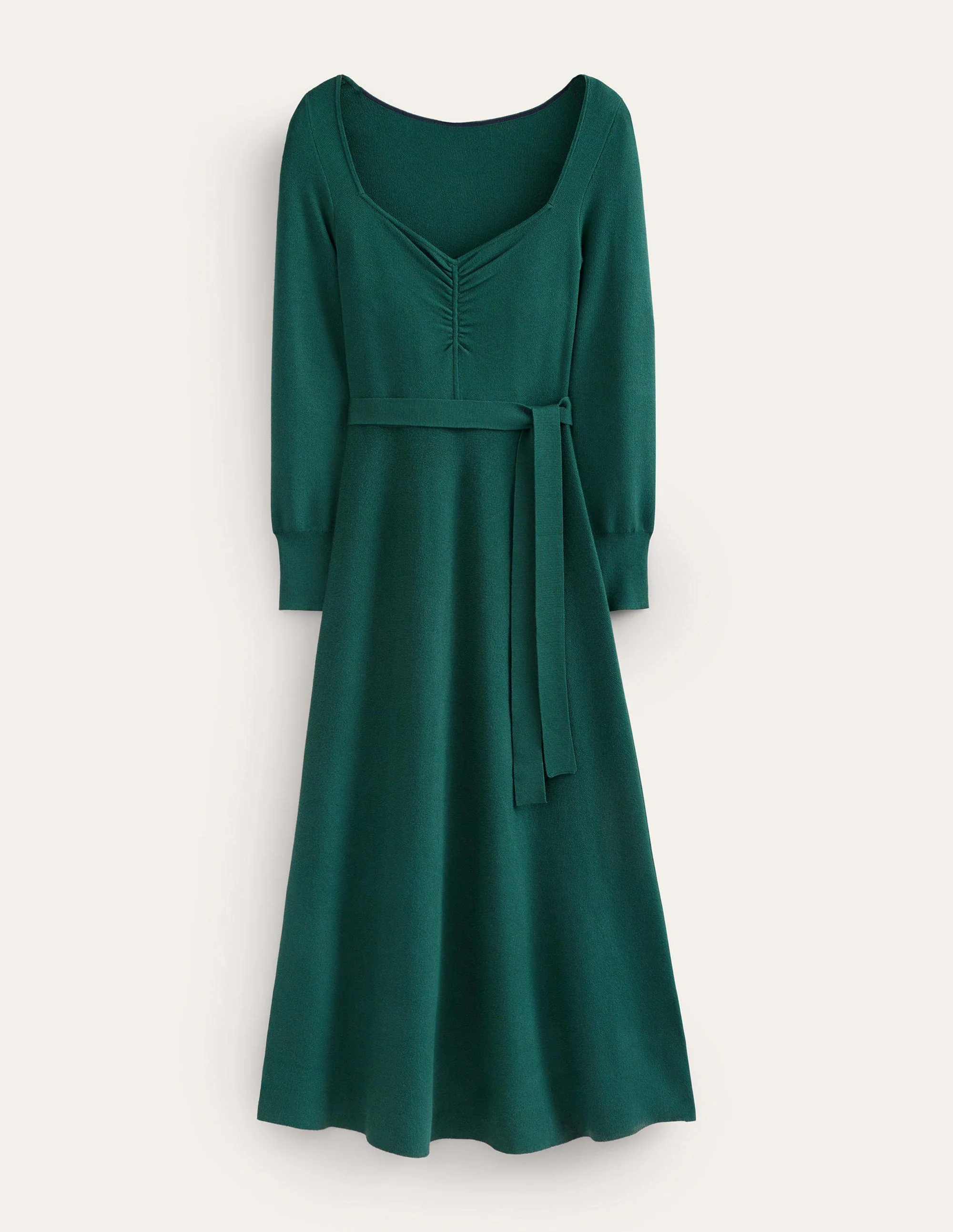 Midikleid mit Herzausschnitt-Dunkles Smaragdgrün - Image 6