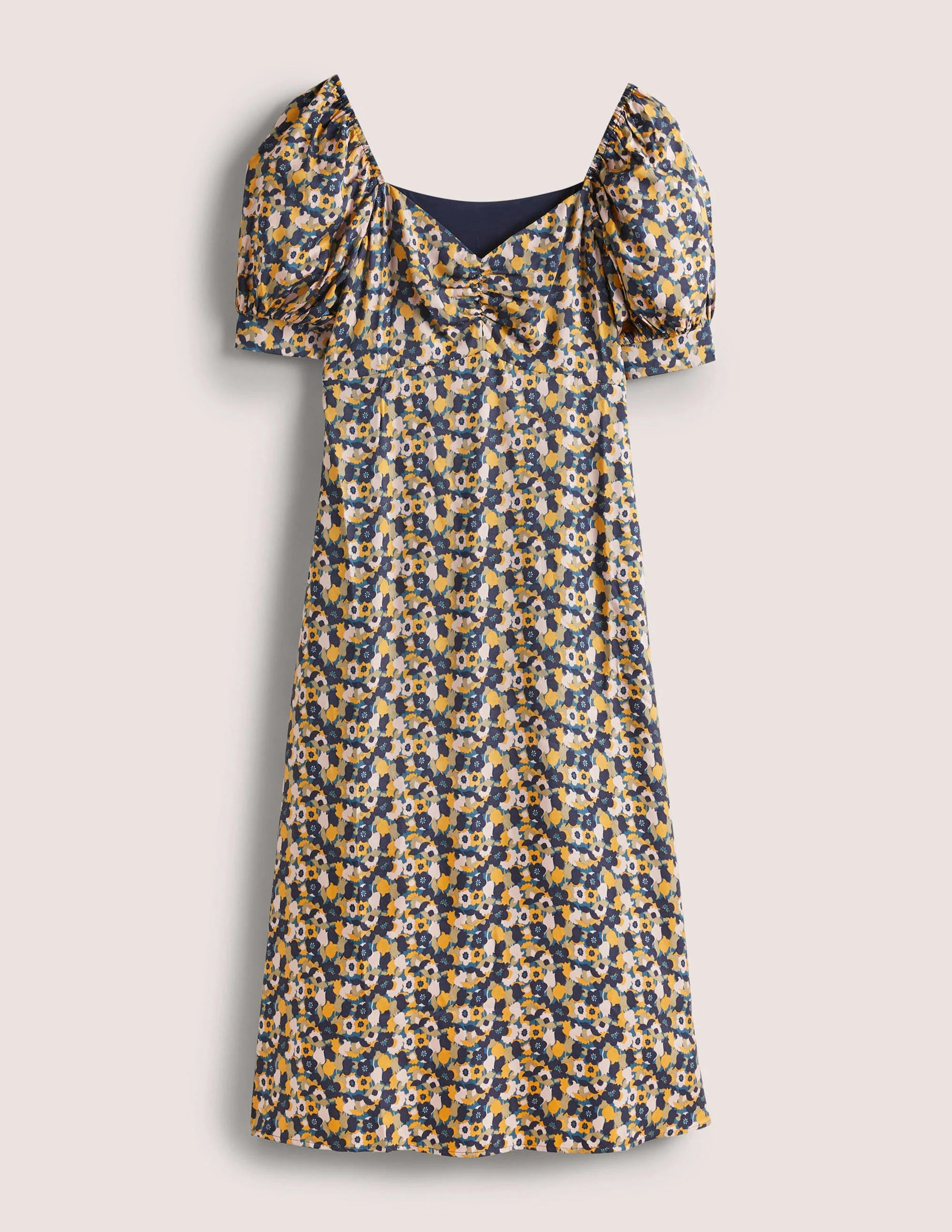 Midikleid mit Herzausschnitt-Navy, Tulpen - Image 6
