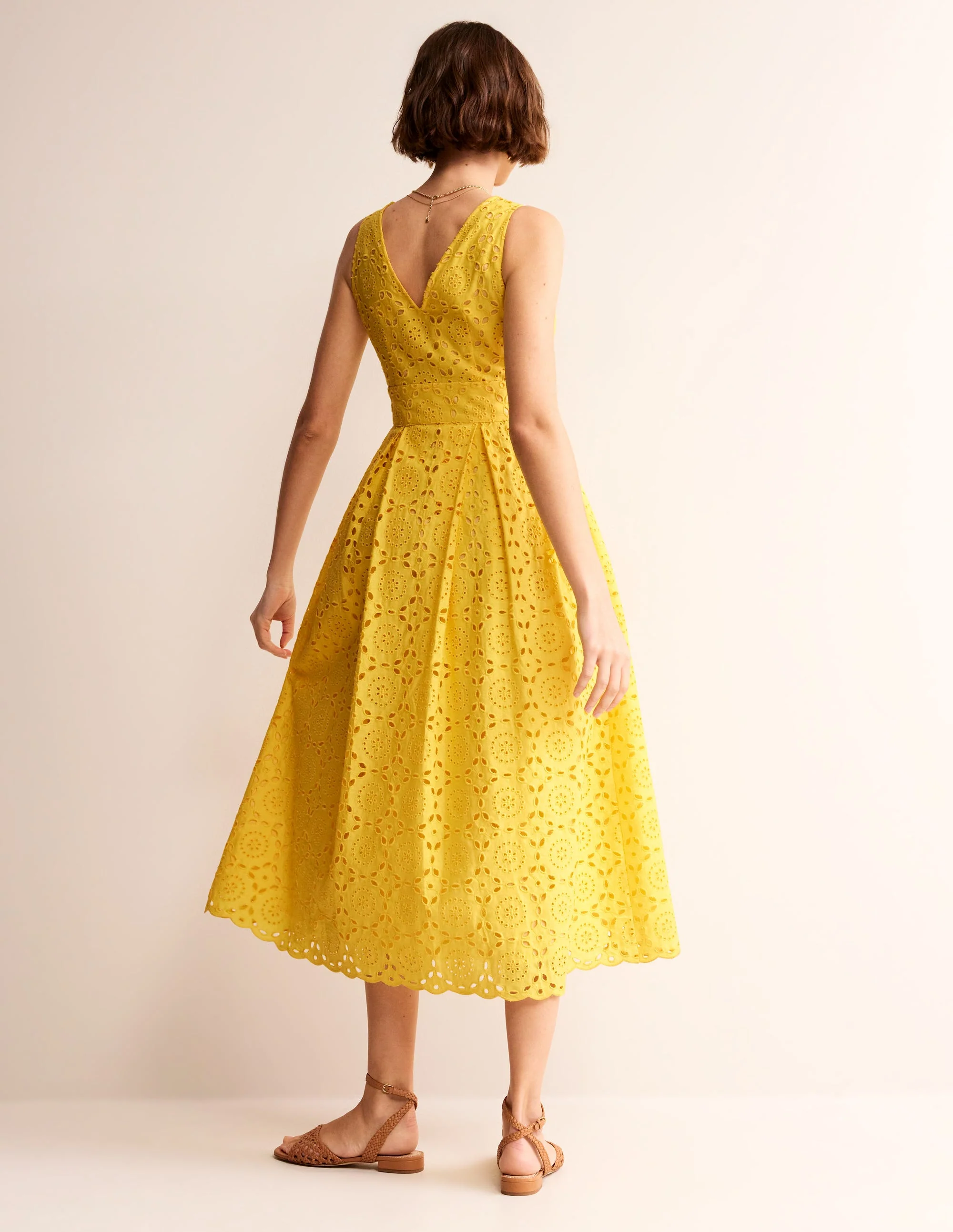 Midikleid mit Lochstickerei für besondere Anlässe-Chalky Pink Gingham - Image 3