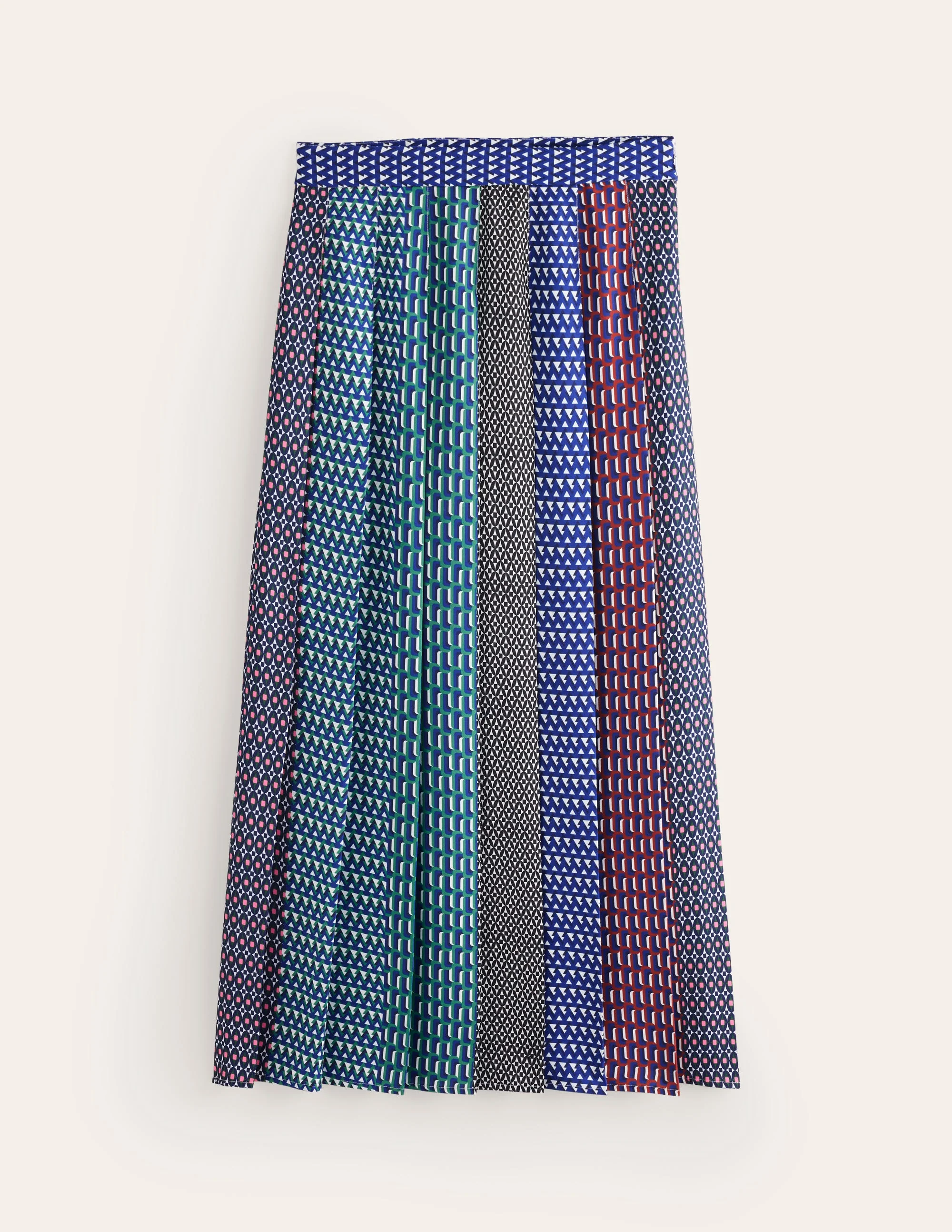 Midirock mit Faltendetail-Bunt, Geomix - Image 6