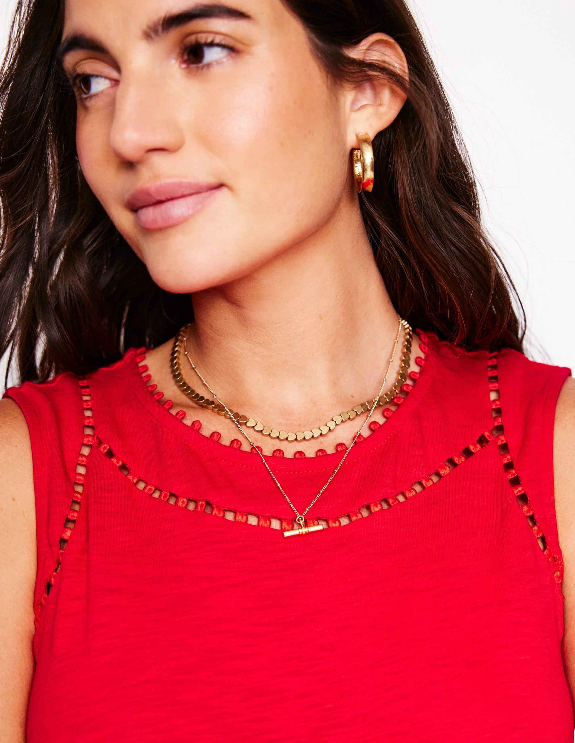 Mila Gestuftes Jerseykleid mit Besatz-Anemone Honeycomb Spot - Image 2