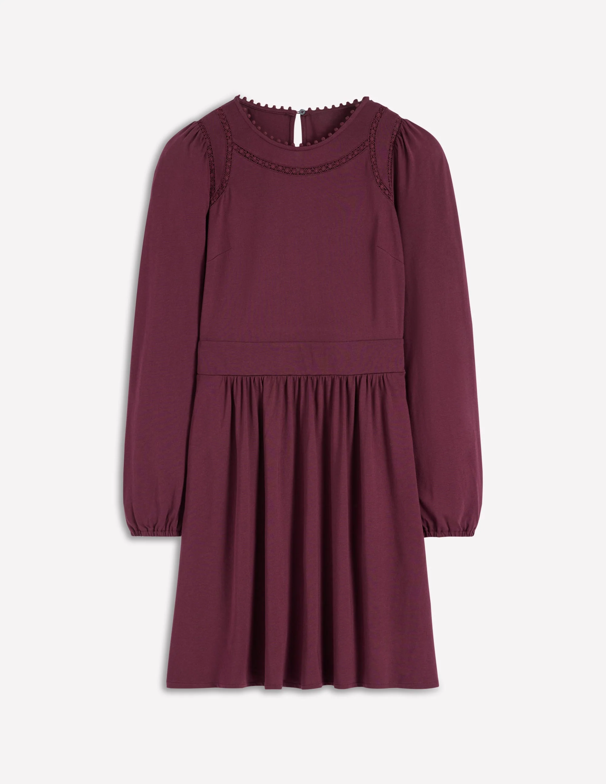 Mila Kurzes Jerseykleid-Dunkle Kirsche - Image 5