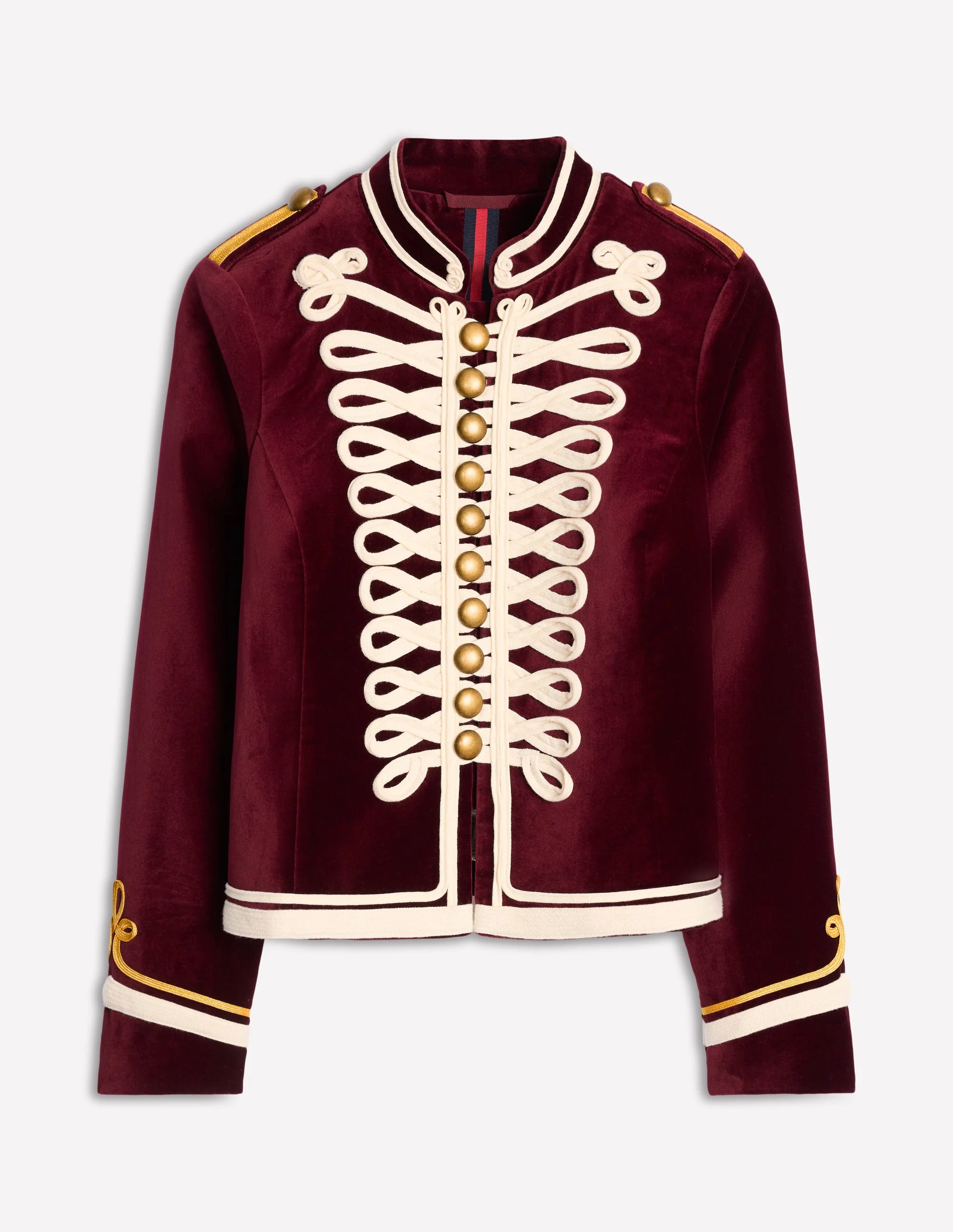 Militärjacke aus Samt-Beatnik Red/Dark Burgundy - Image 7