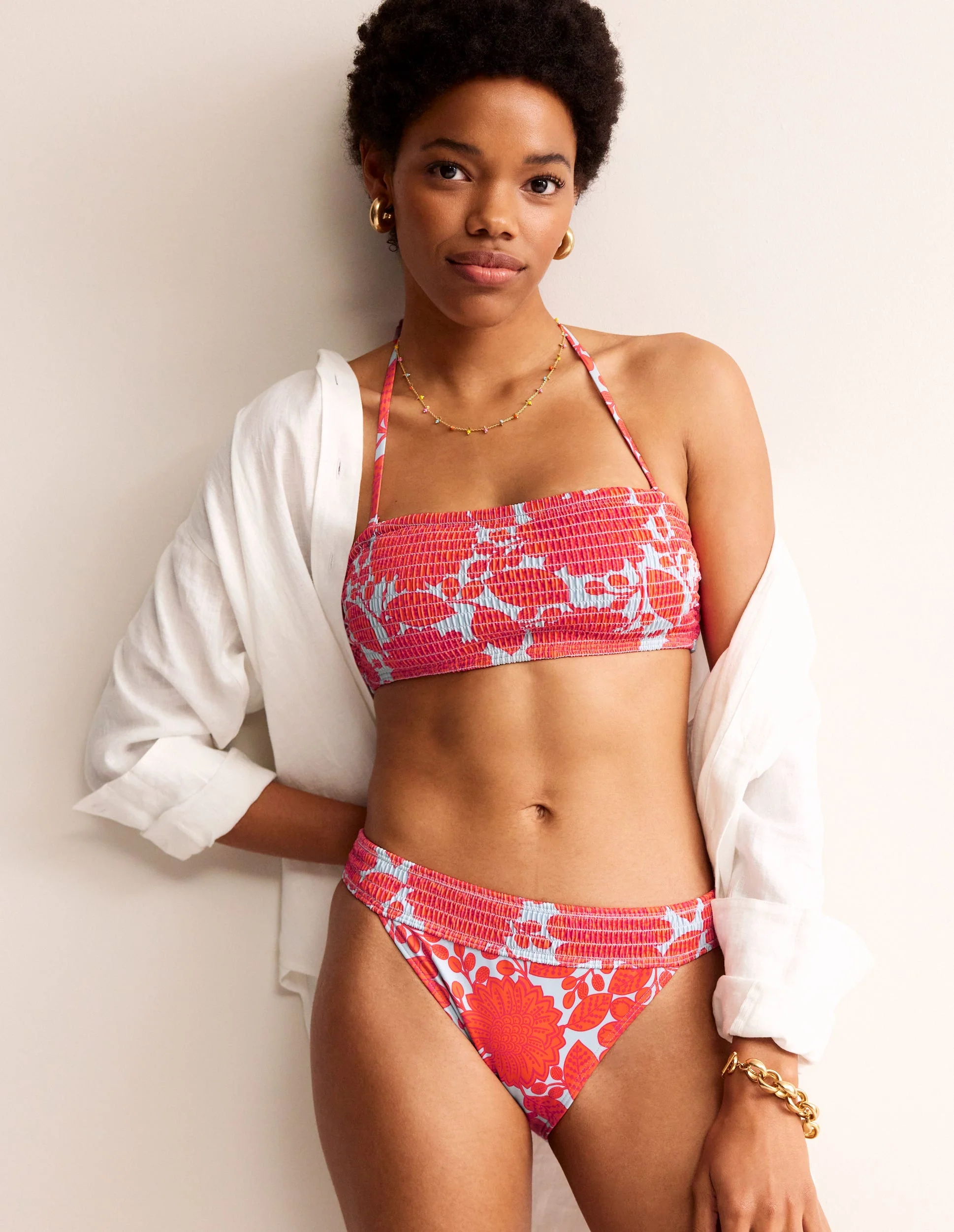 Milos Gesmokte Bikinihose-Feuerwerk, Gardenia Swirl