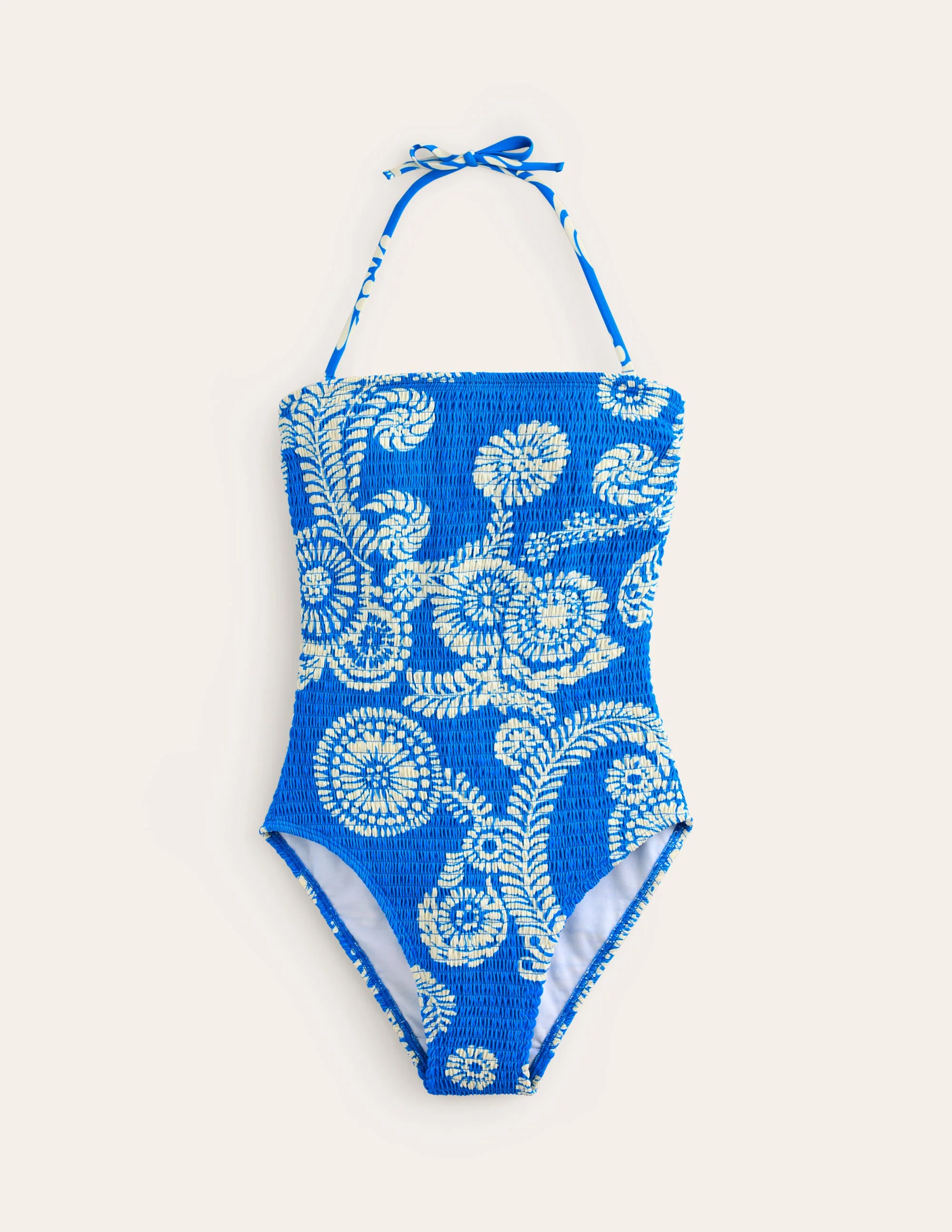 Milos Gesmokter Bandeau-Badeanzug-Black - Image 6